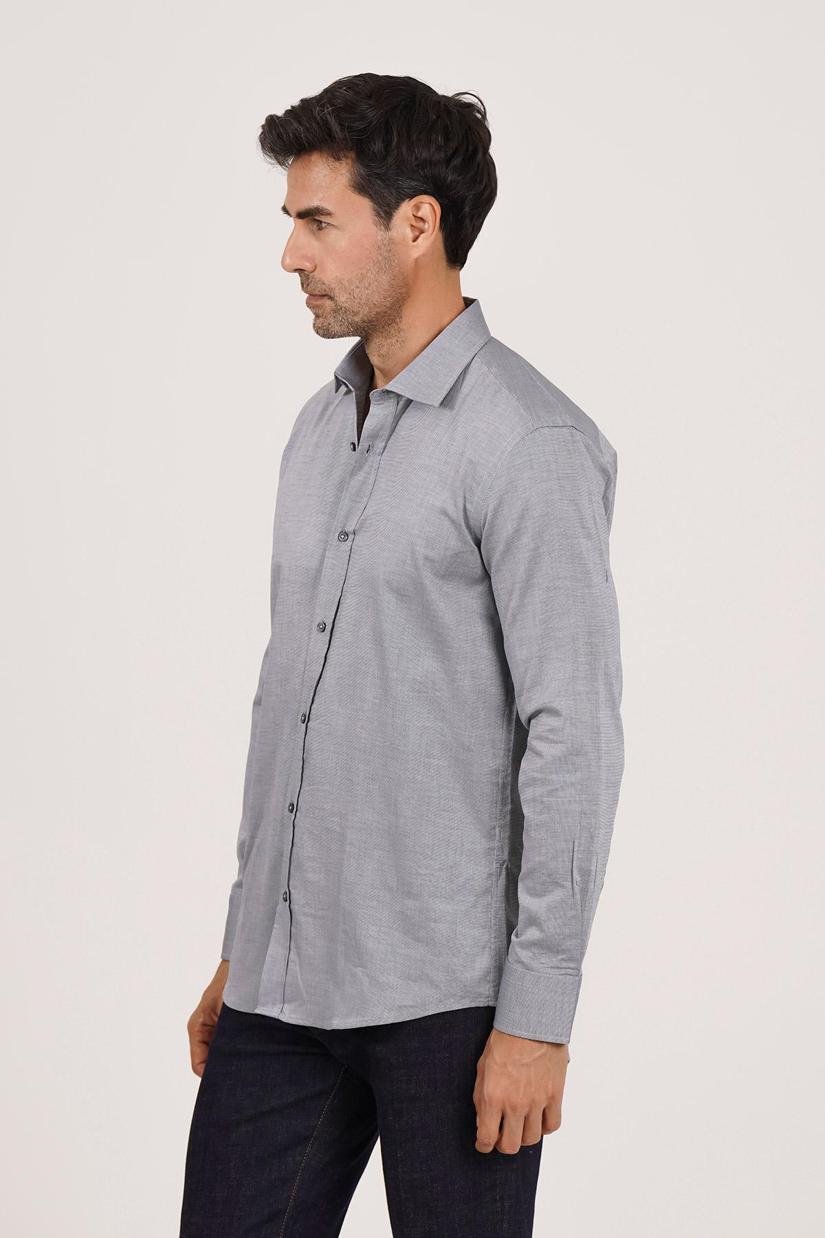 Wholesale Men Gray Shirt 733129