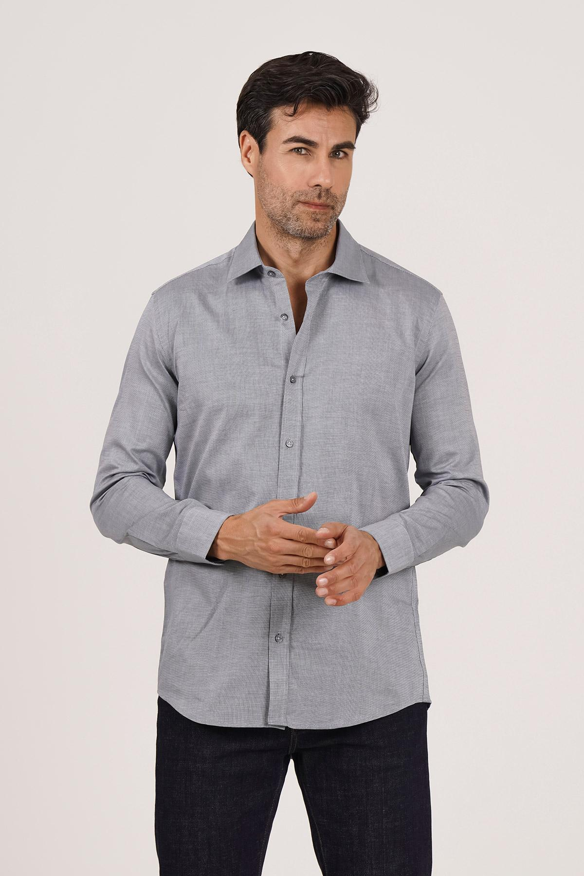 Wholesale Men Gray Shirt 733129