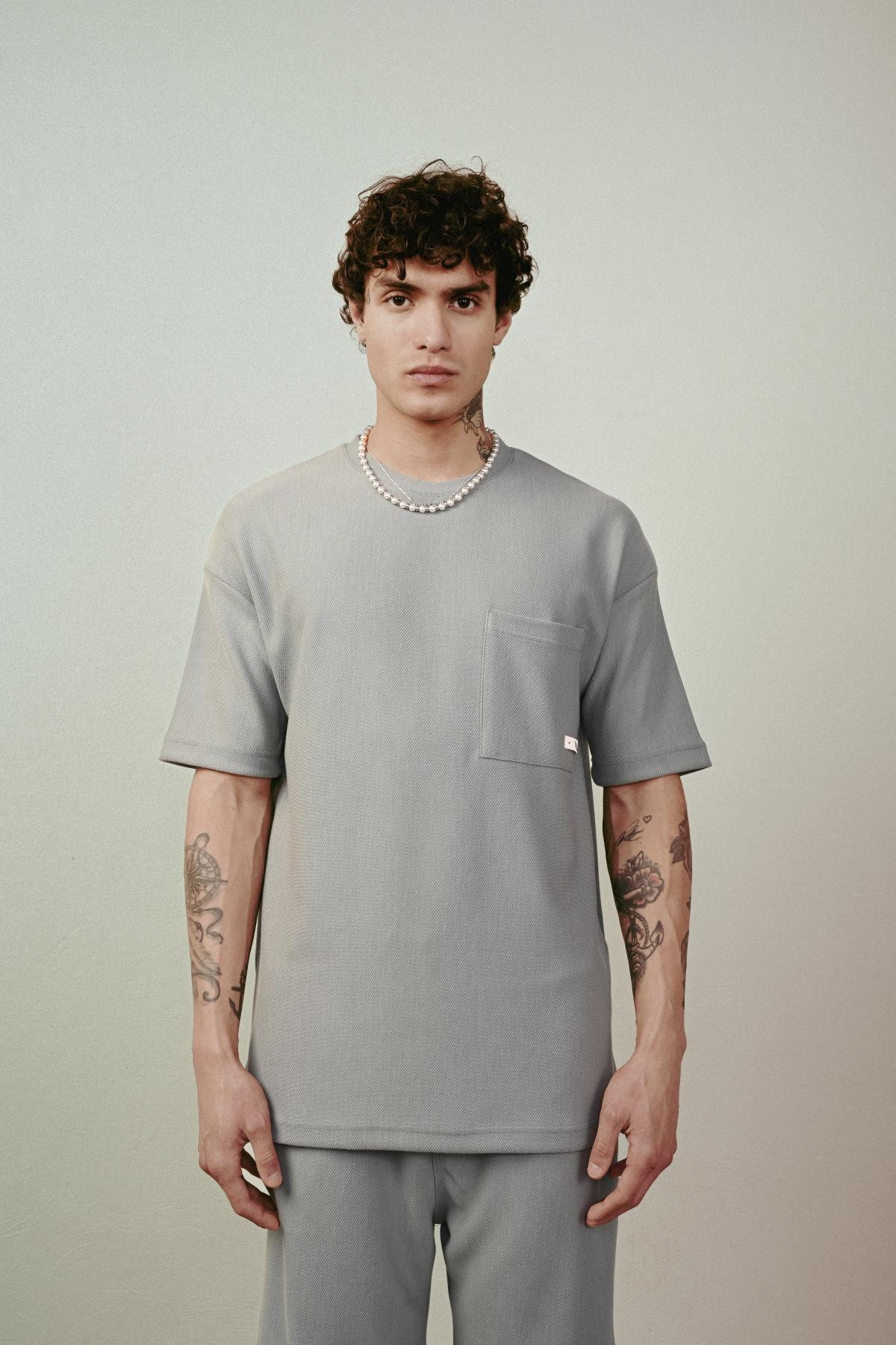 Wholesale Men Gray T-shirt 721665
