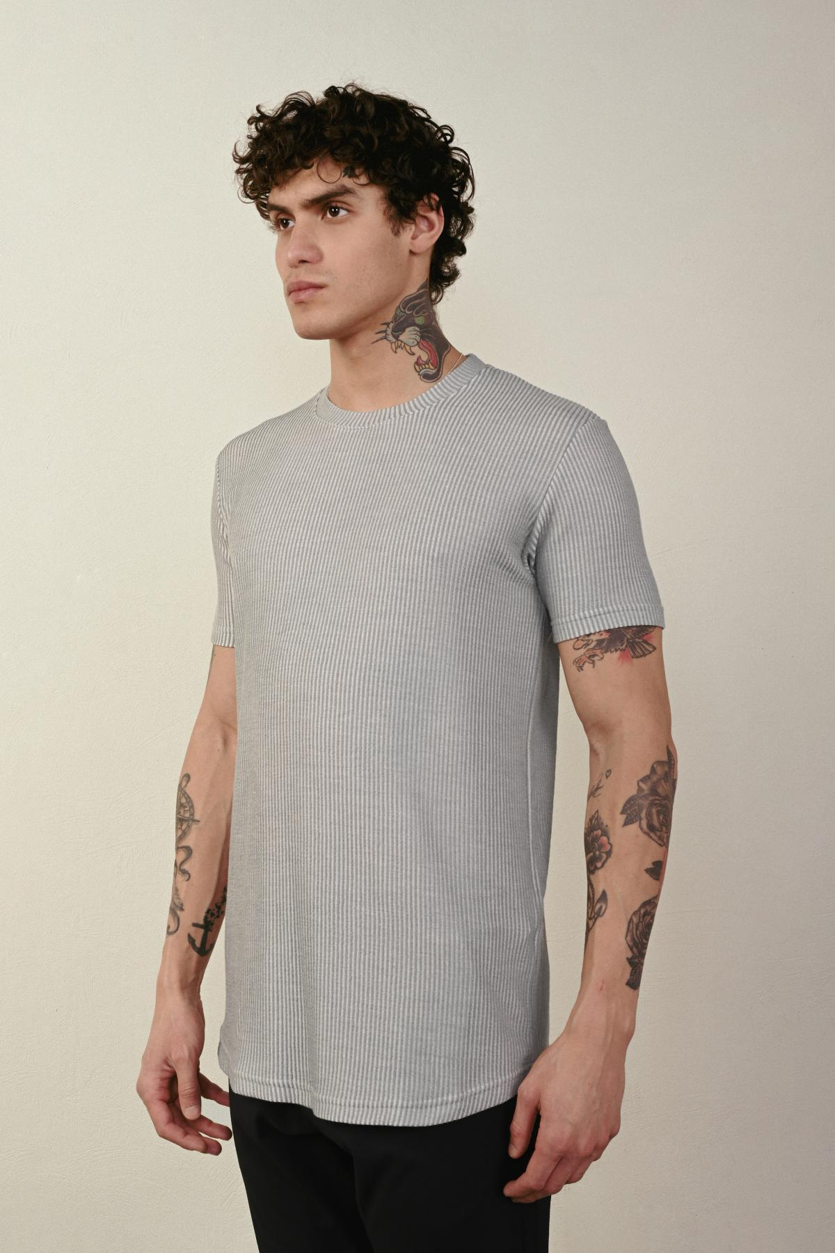 Wholesale Men Gray T-shirt 721217