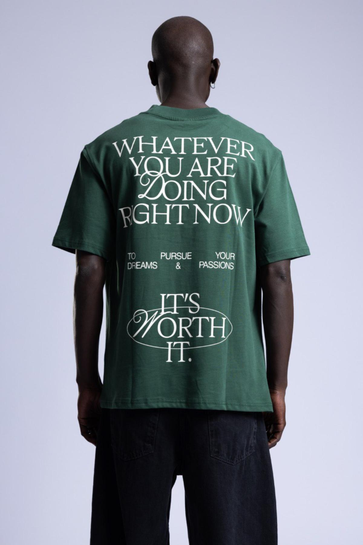 Wholesale Men Green Printed T-shirt 736470