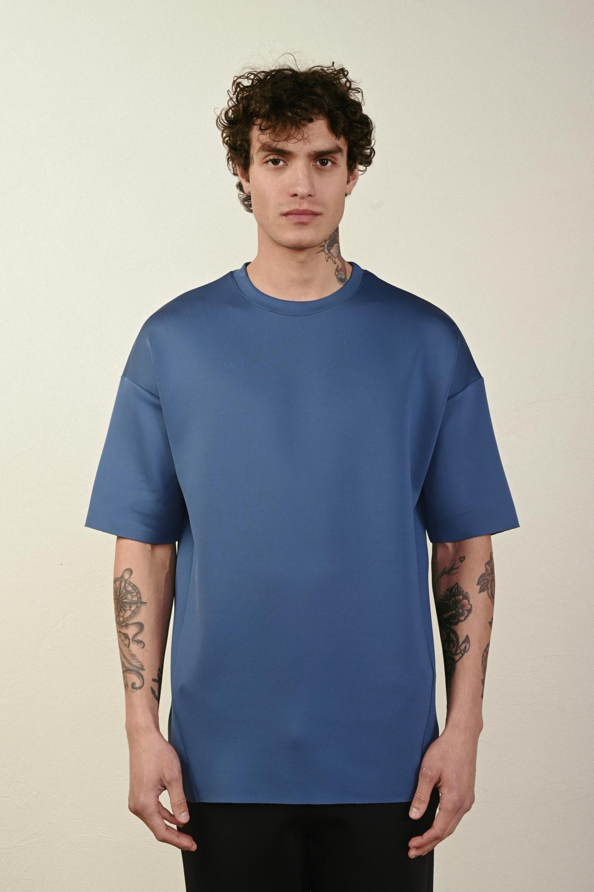 Wholesale Men Indigo T-shirt 721435