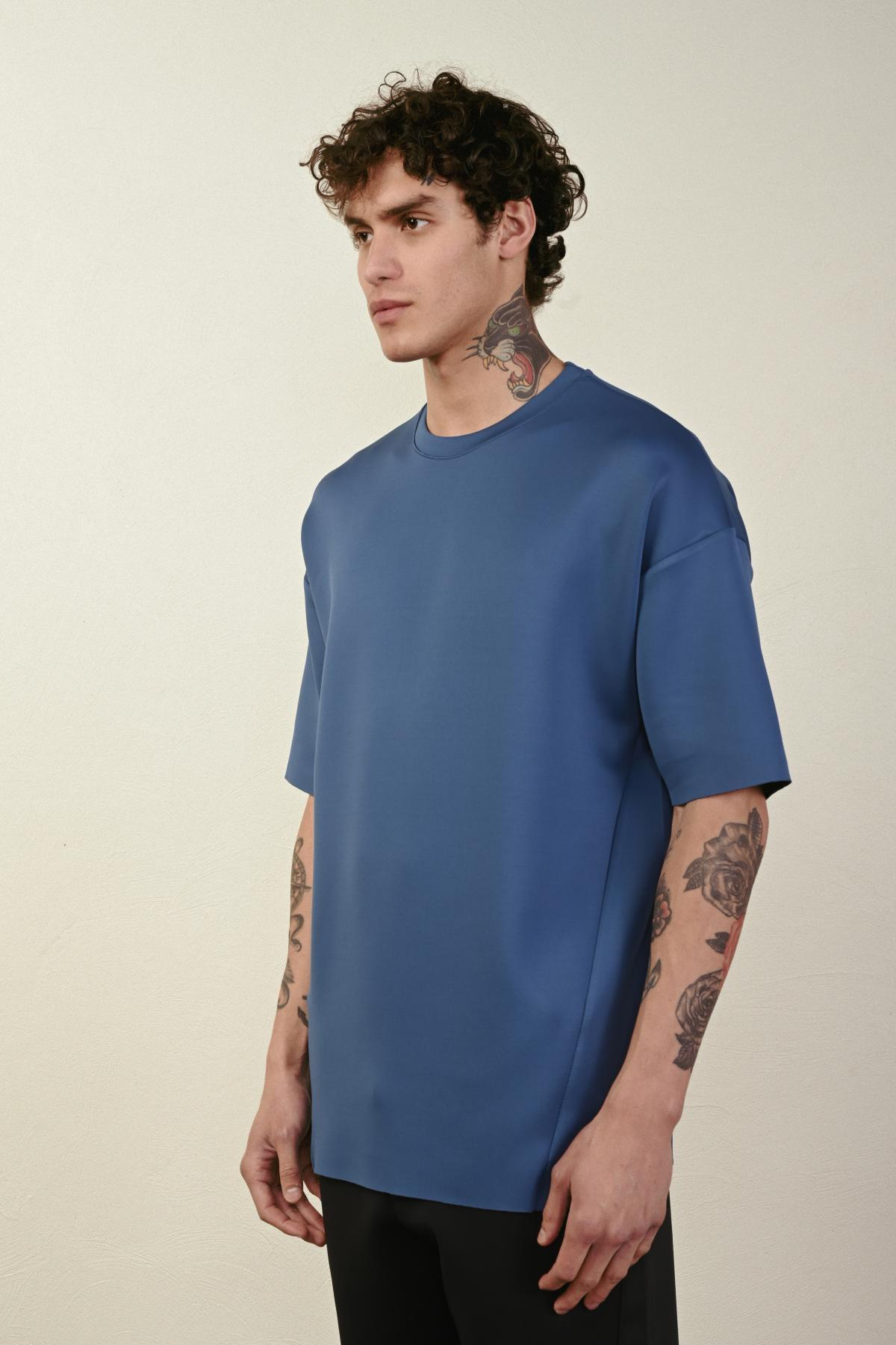 Wholesale Men Indigo T-shirt 721435