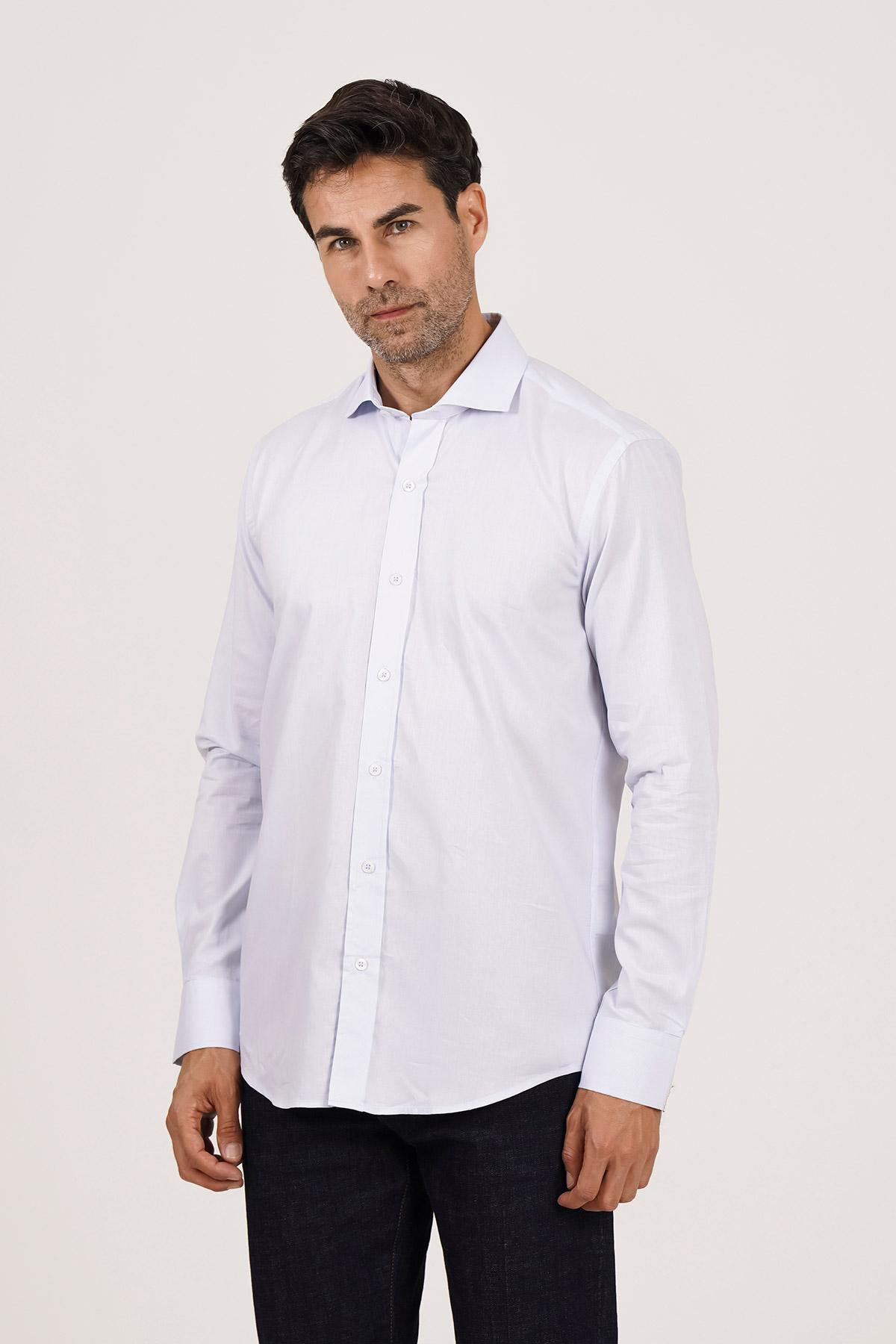 Wholesale Men Light Blue Shirt 733127
