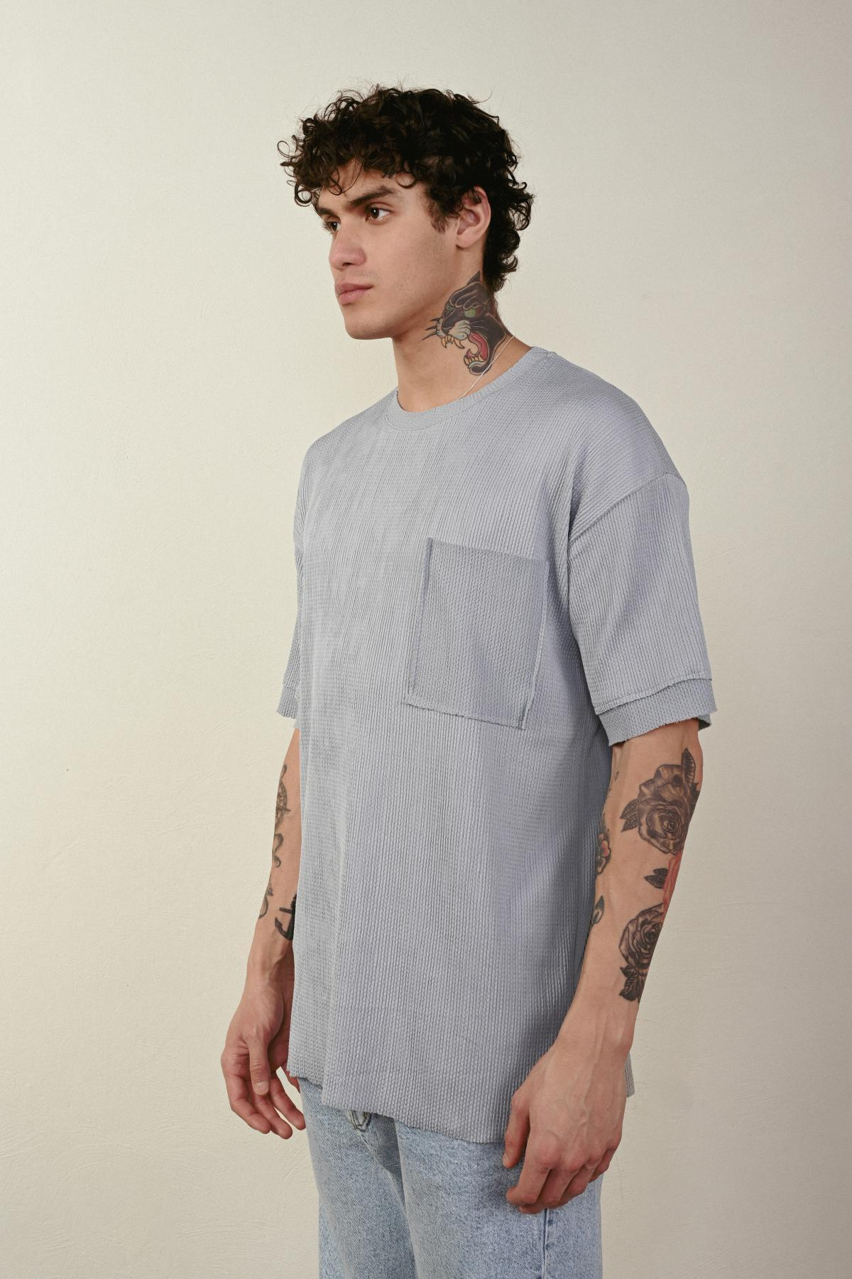 Wholesale Men Light Blue T-shirt 721300