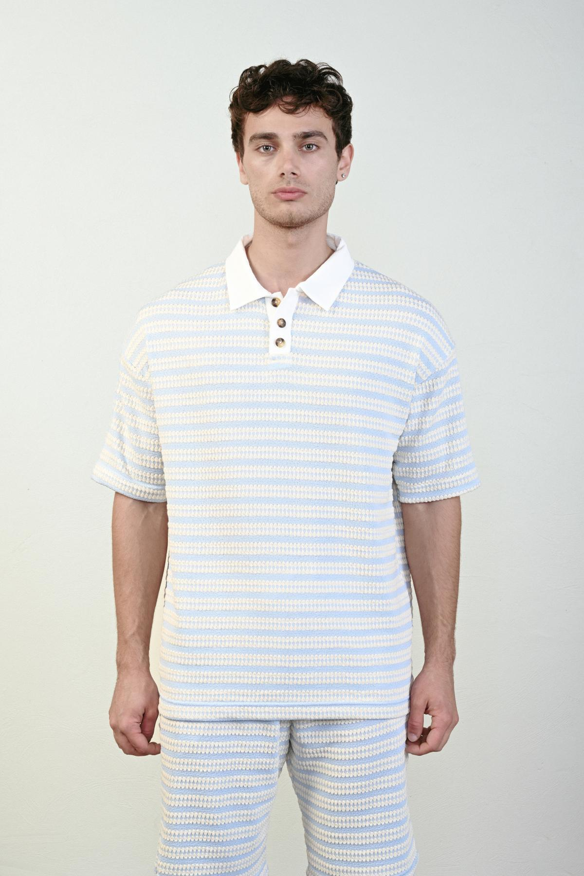 Wholesale Men Light Blue T-shirt 721645
