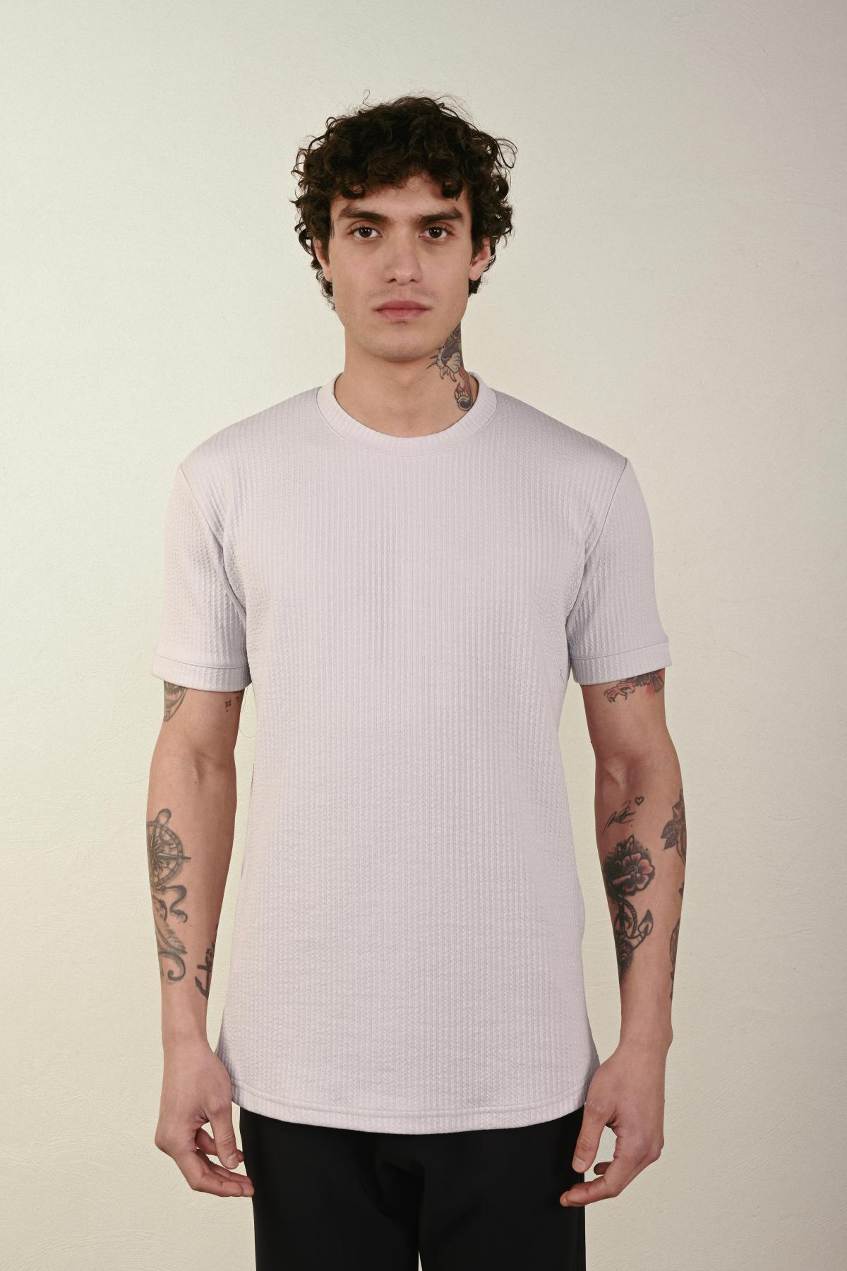 Wholesale Men Light Gray T-shirt 721466