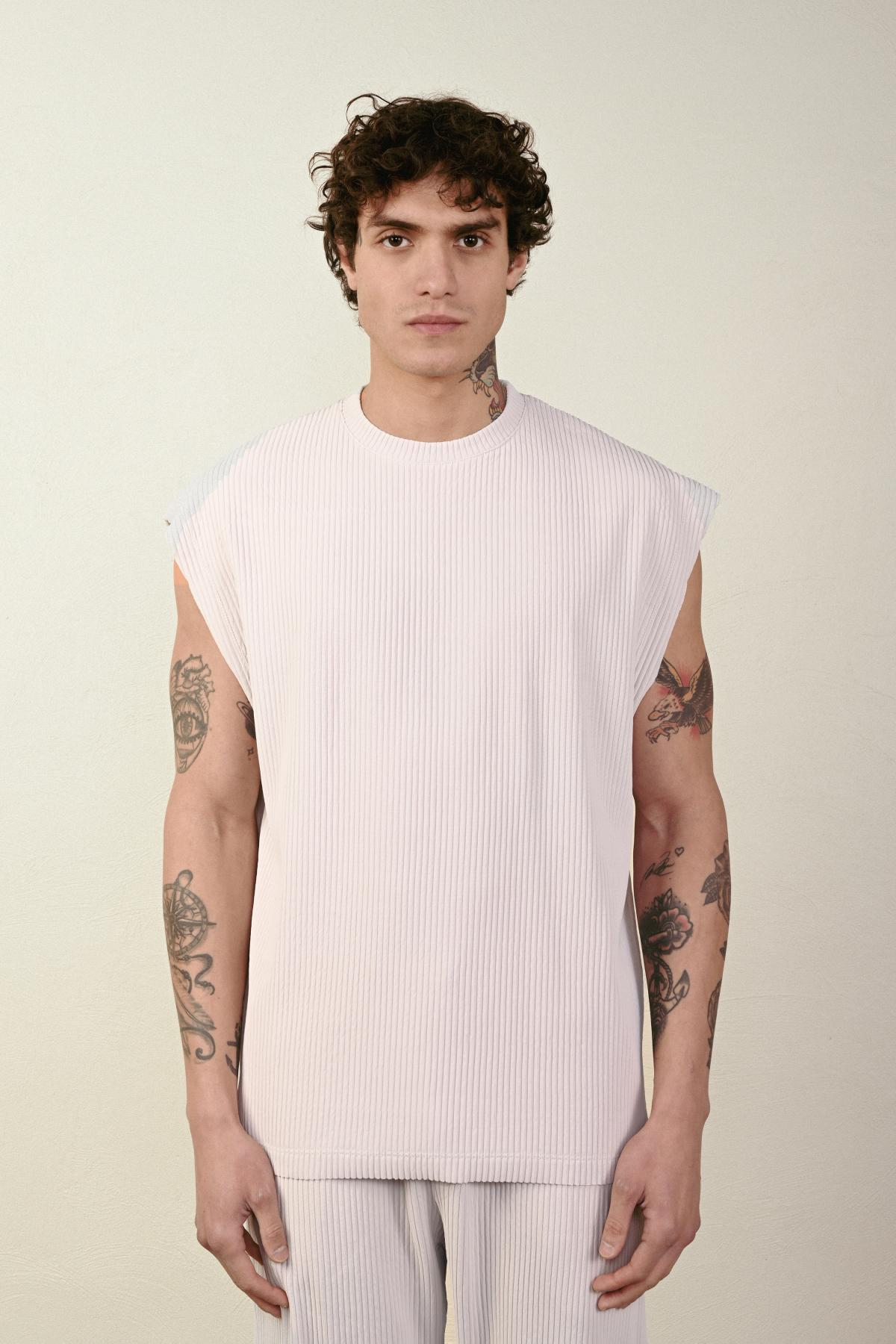 Wholesale Men Light Gray T-shirt 721347