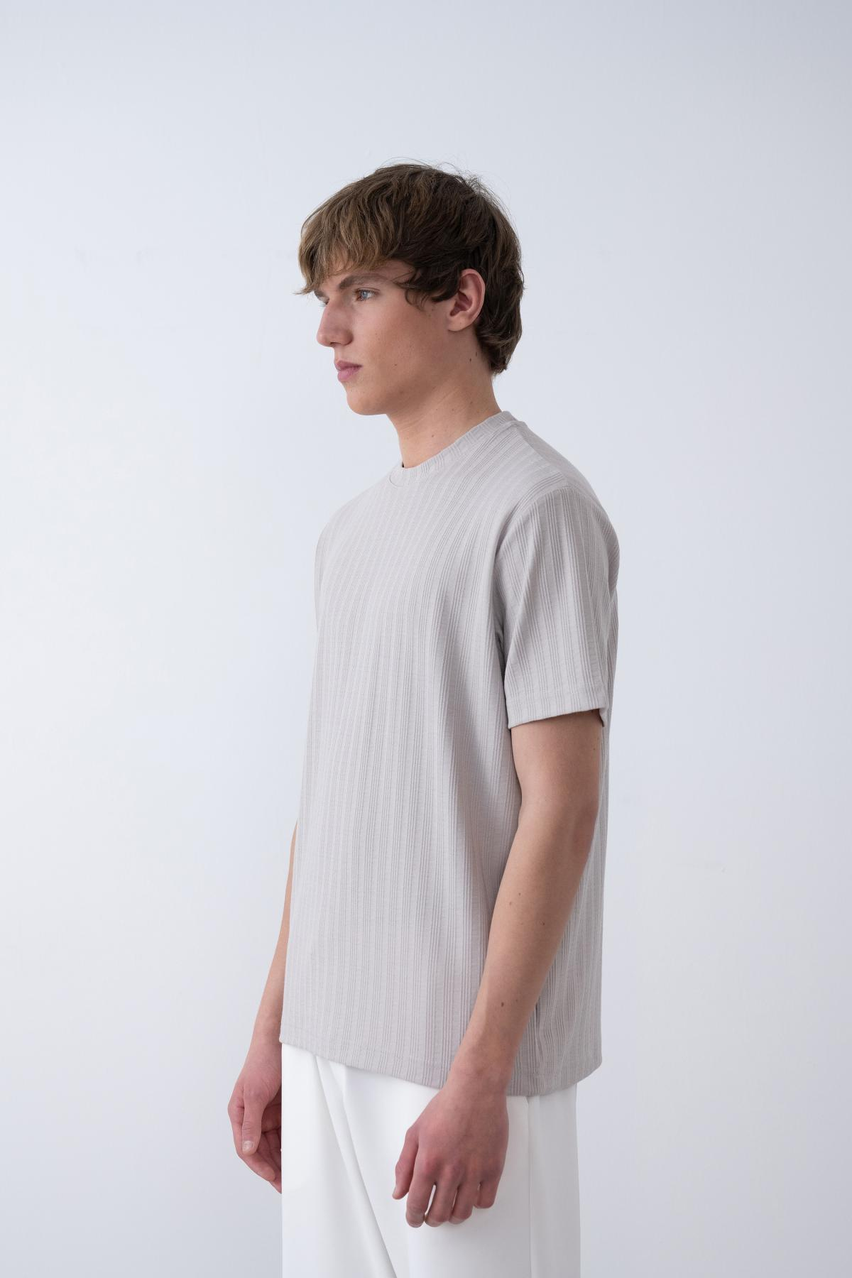 Wholesale Men Light Gray T-shirt 721483
