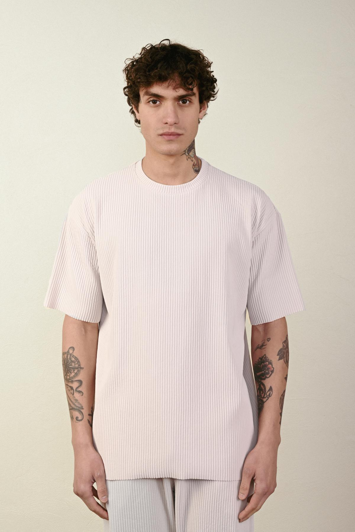 Wholesale Men Light Gray T-shirt 721409