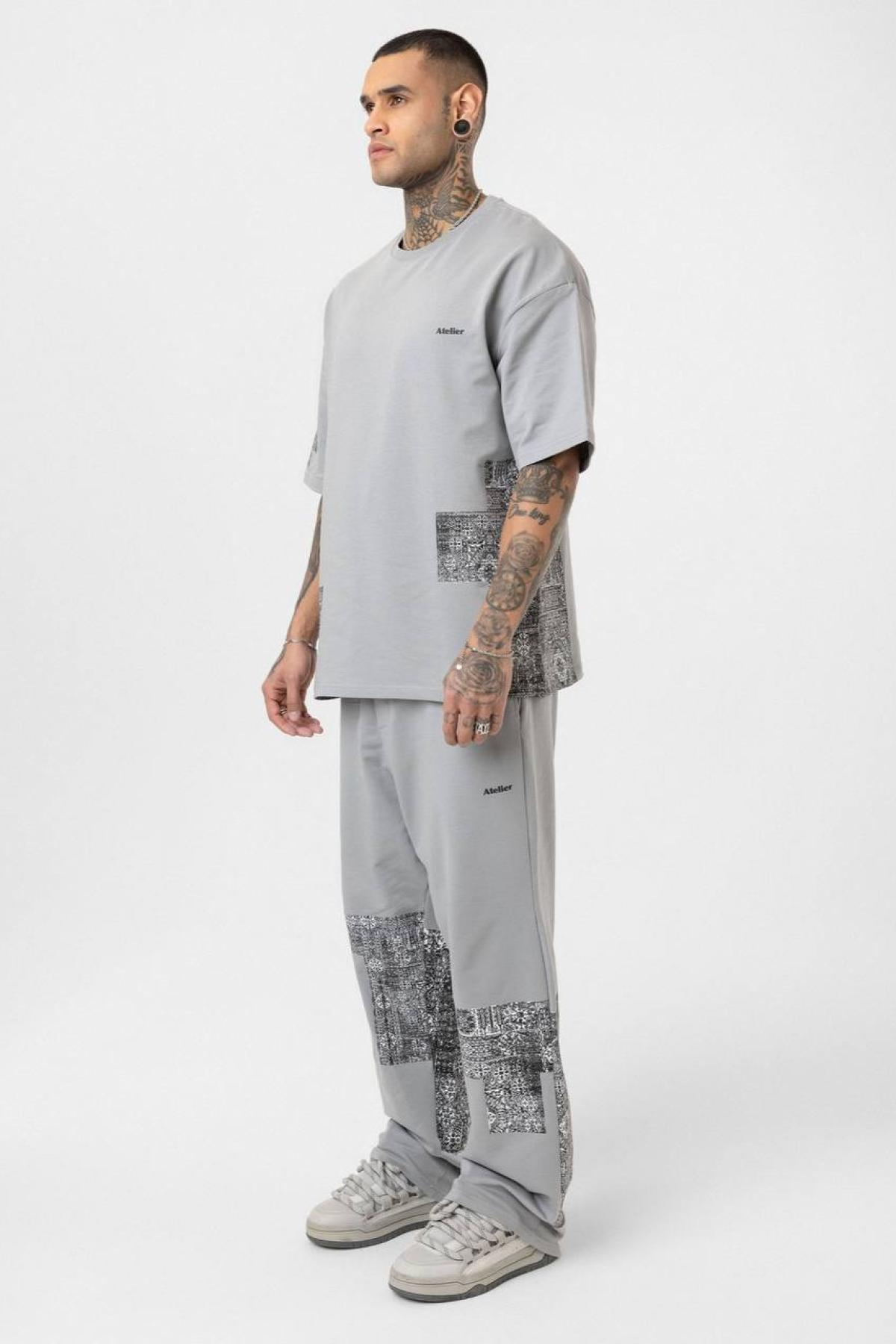 Wholesale Men Light Gray Tracksuit 722677