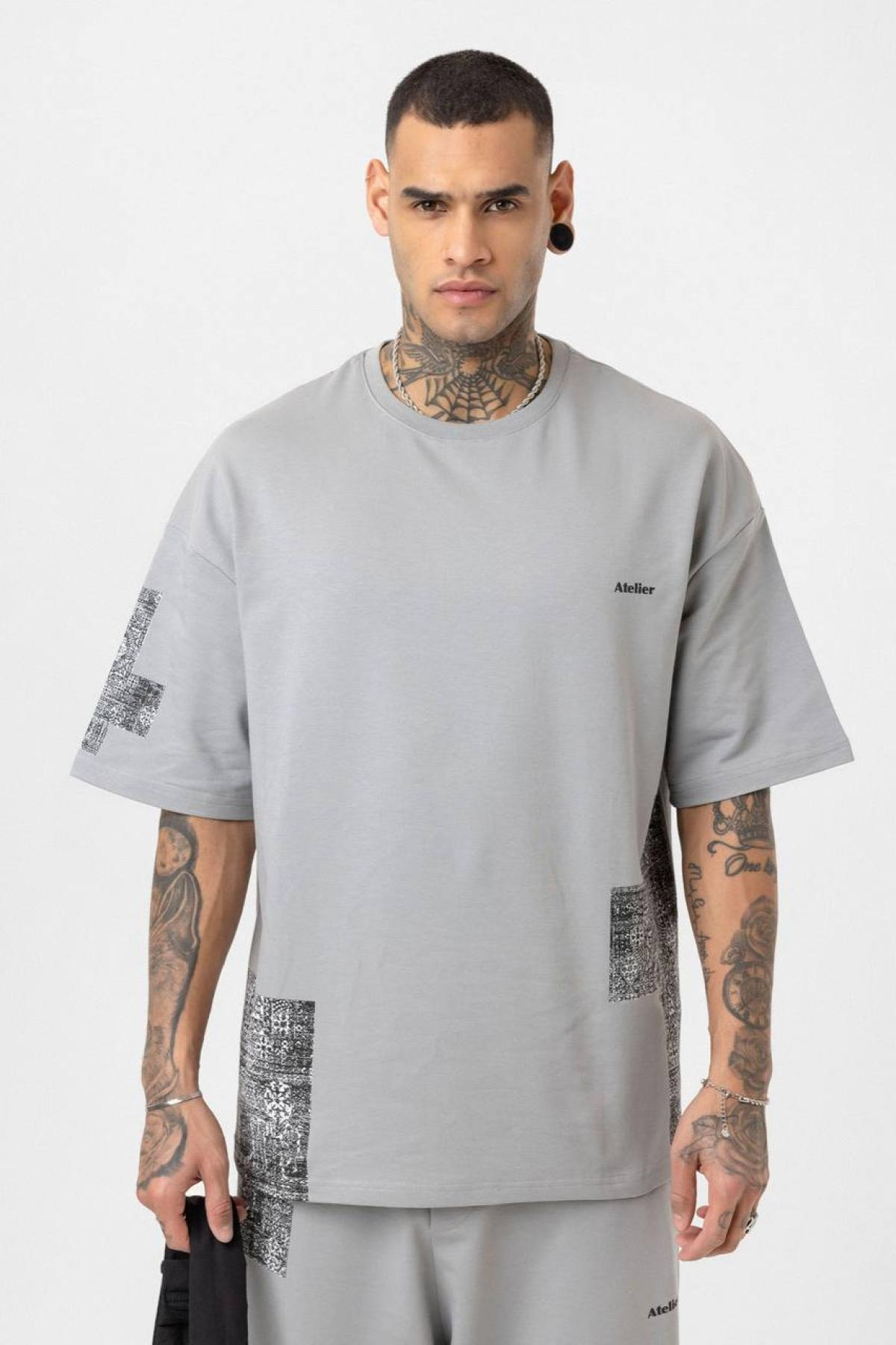 Wholesale Men Light Gray Tracksuit 722677