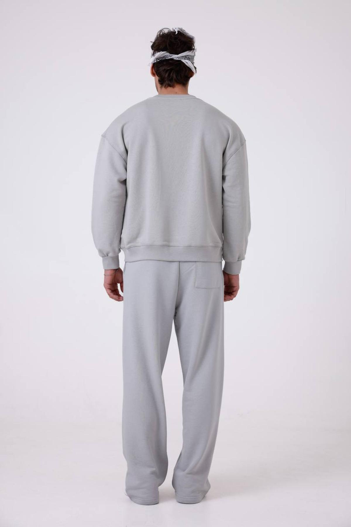 Wholesale Men Light Gray Tracksuit Set 739174