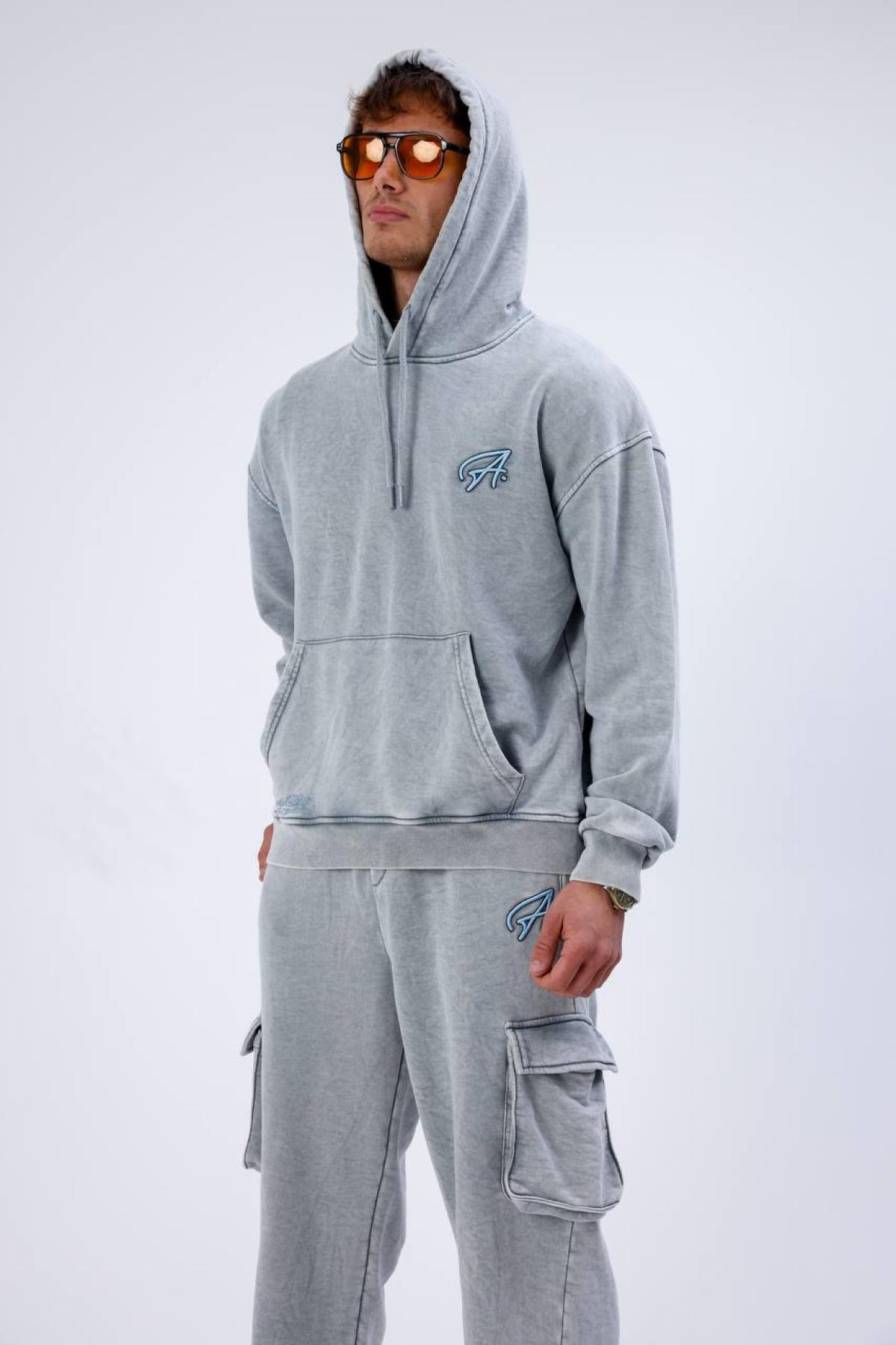 Wholesale Men Light Gray Tracksuit Set 739165