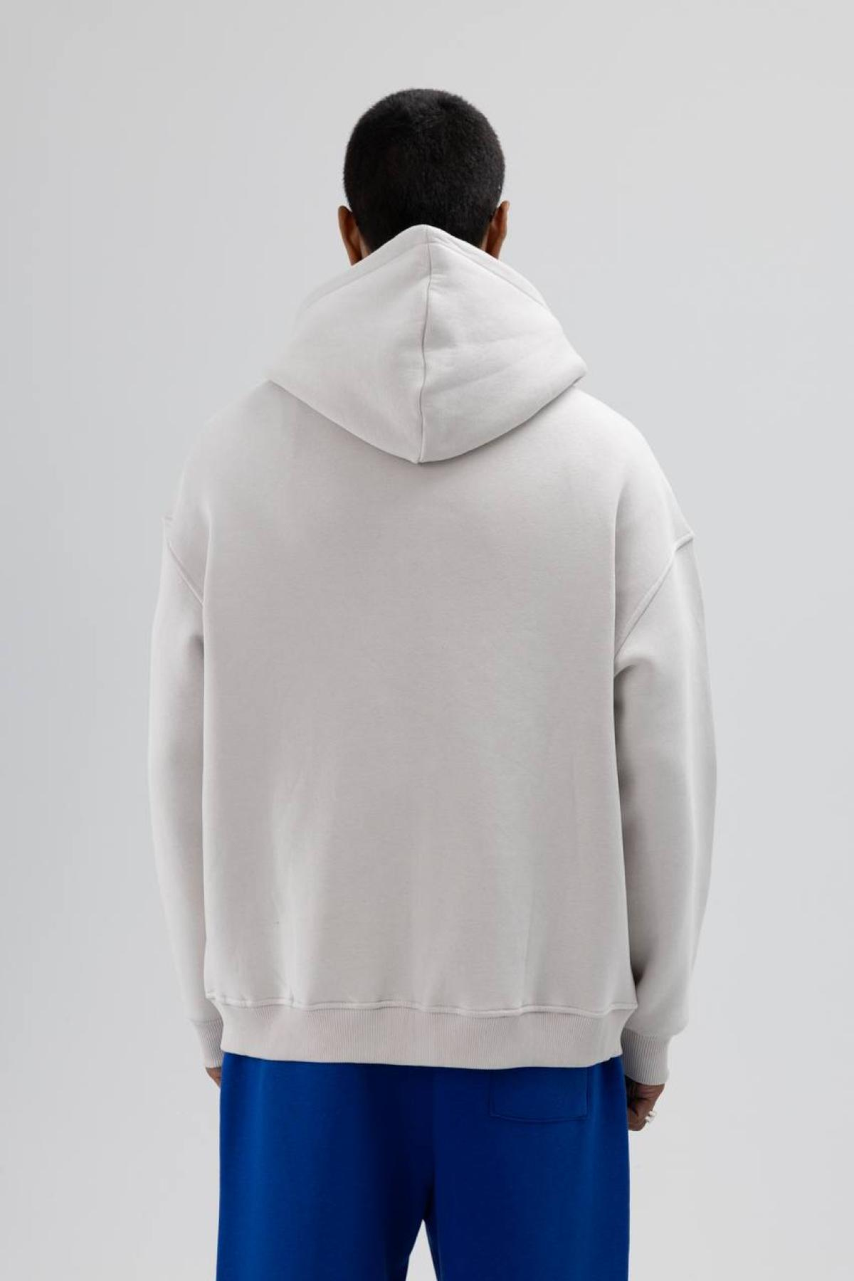Wholesale Men Light Stone Zip-Up Hoodie 739102