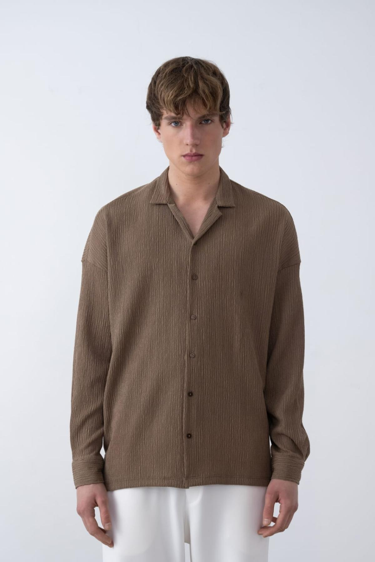 Wholesale Men Mink Long-Sleeve Shirt 739116