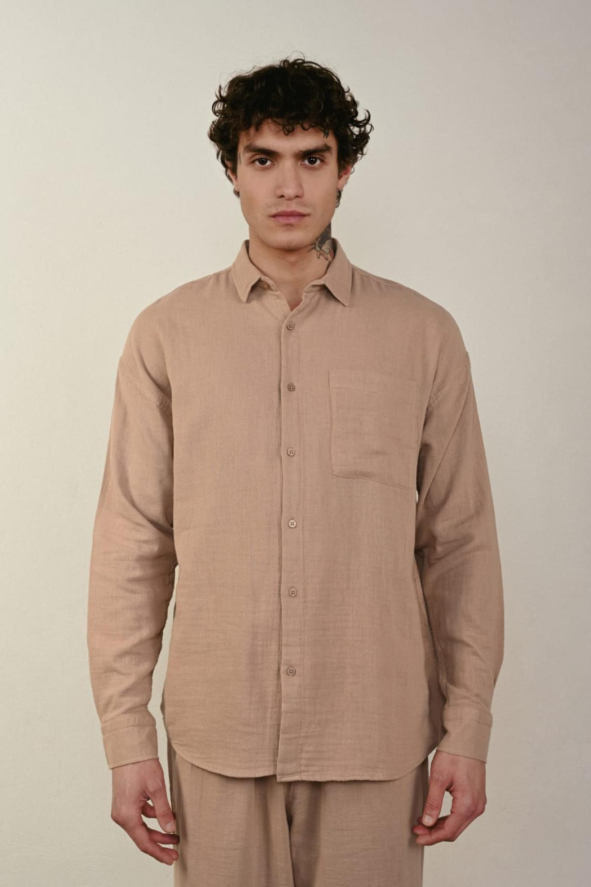 Wholesale Men Mink Long-Sleeve Shirt 739147