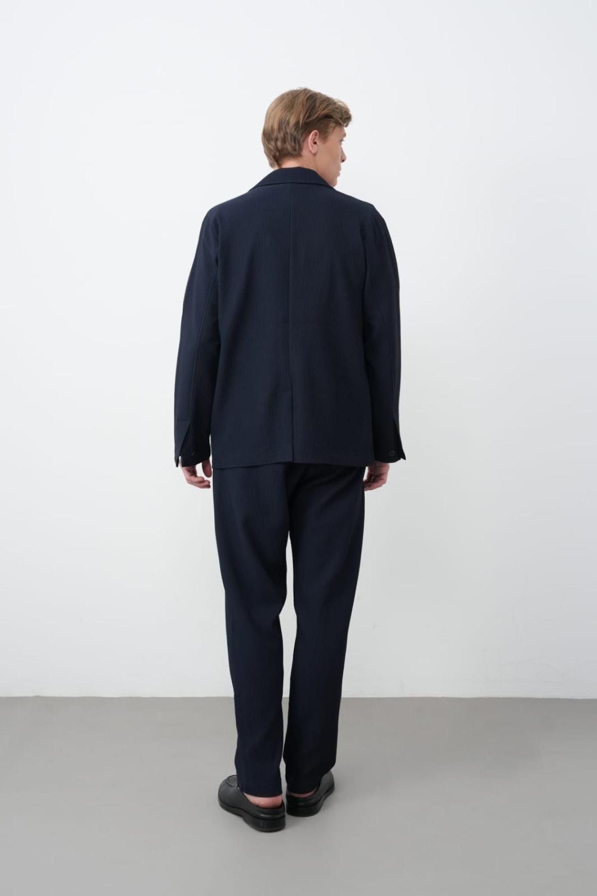 Wholesale Men Navy Blazer 738198