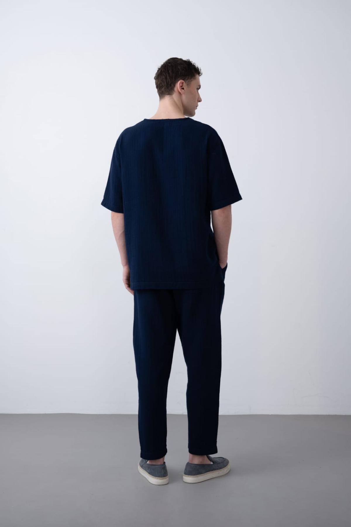 Wholesale Men Navy Pants 738941