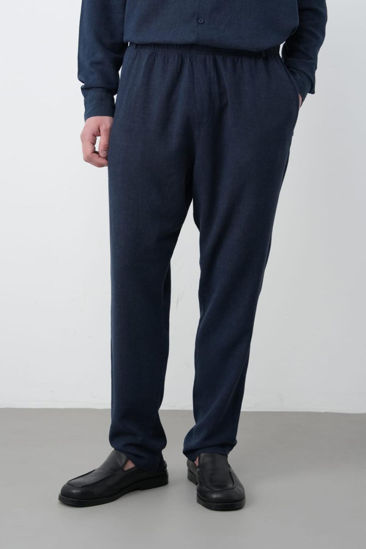 Wholesale Men Navy Pants 738215