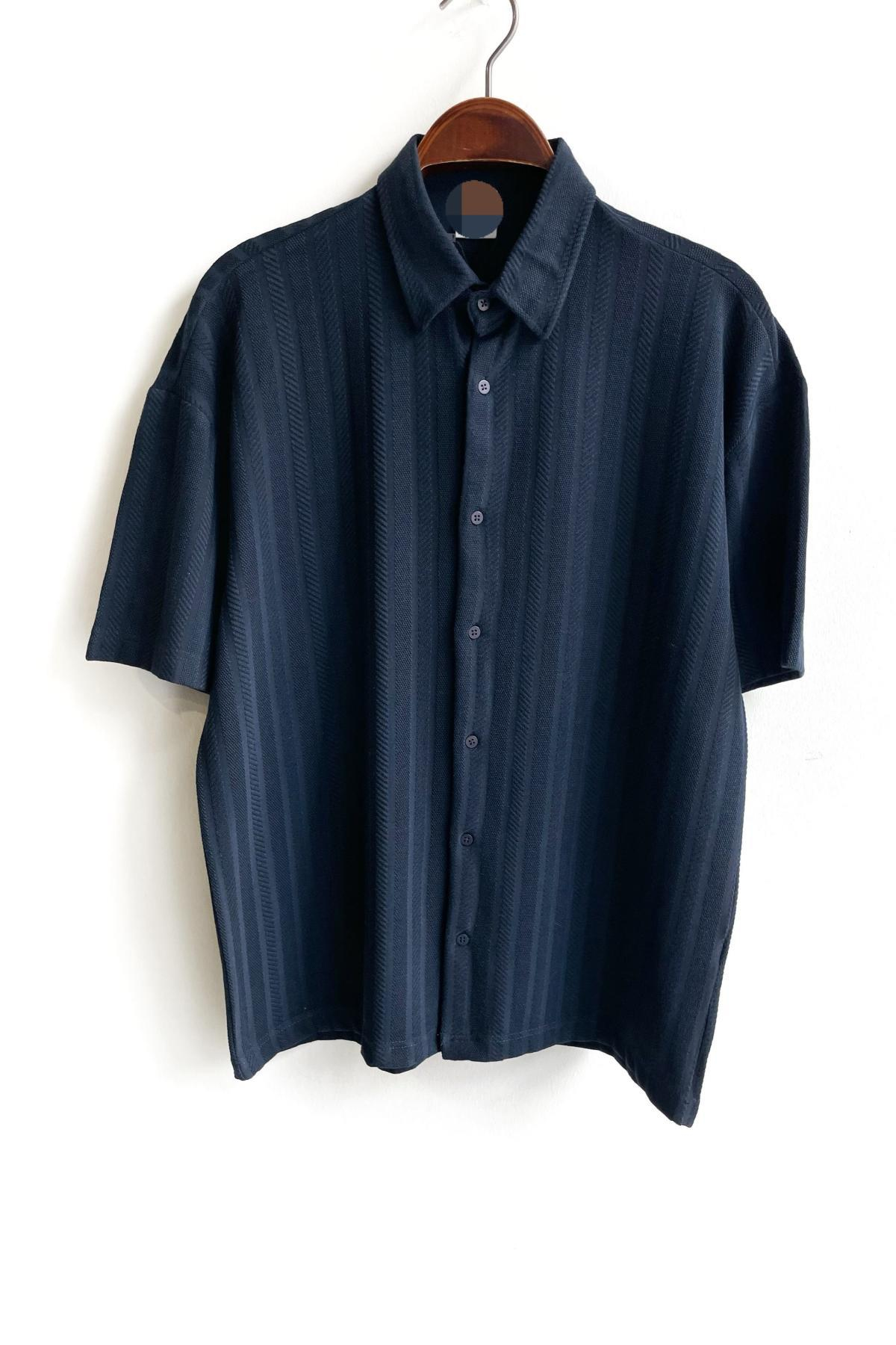 Wholesale Men Navy Shirt 730301