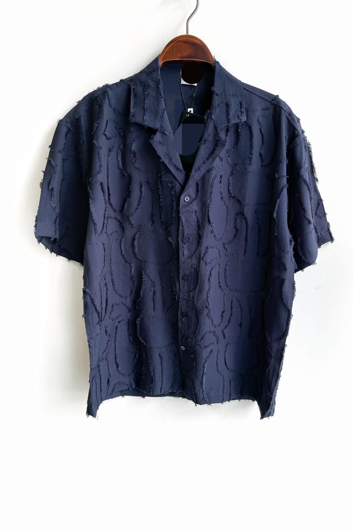 Wholesale Men Navy Shirt 730297
