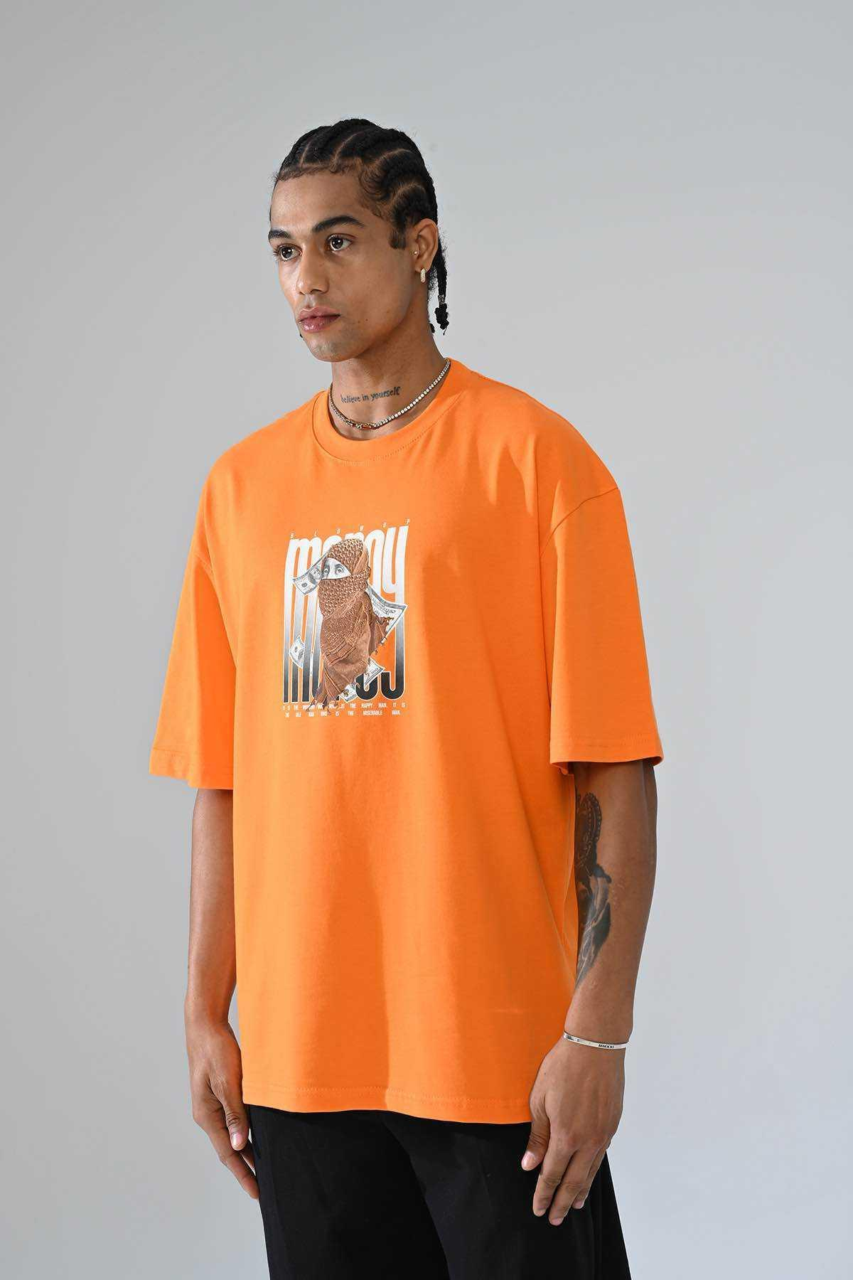 Wholesale Men Orange T-shirt 724586