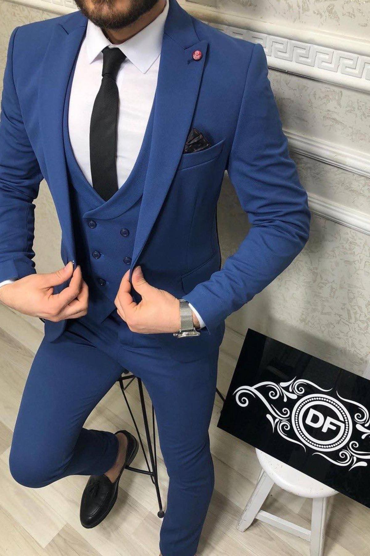 Wholesale Men Parliament Three Piece Suits Blazer Vest and Trousers 714574