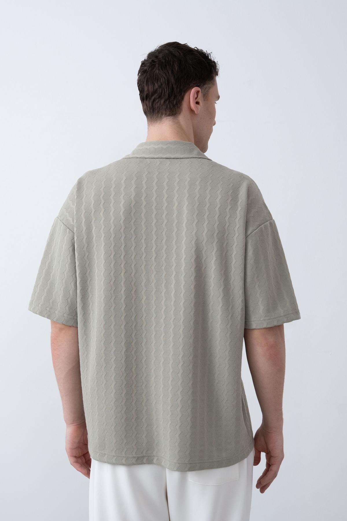 Wholesale Men Pastel Green Shirt 730305
