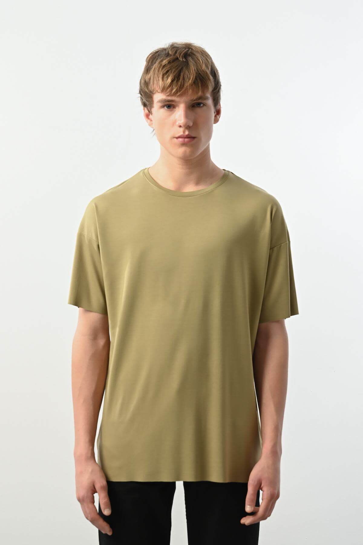 Wholesale Men Pastel Green T-shirt 721631