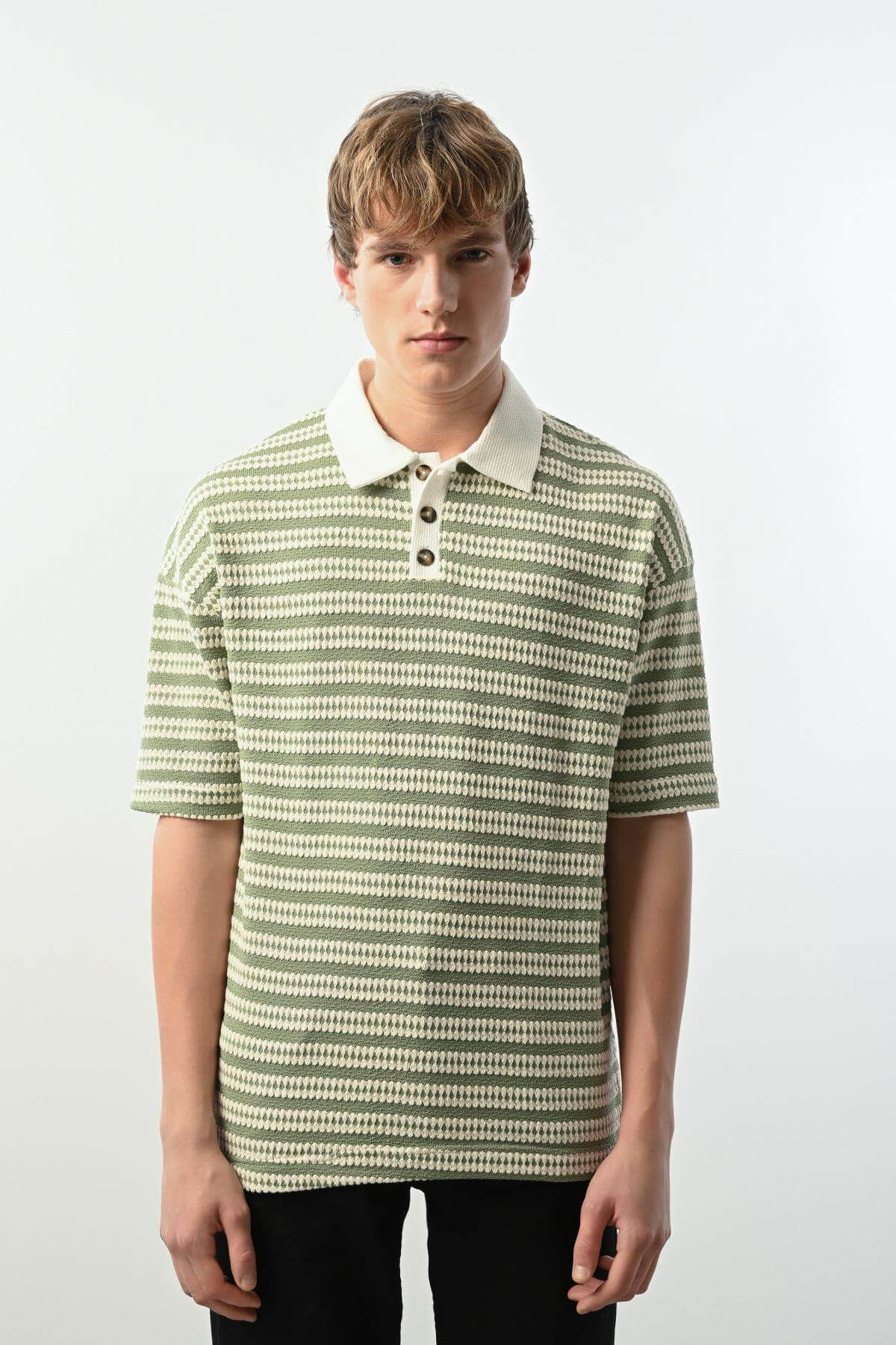 Wholesale Men Pastel Green T-shirt 721646