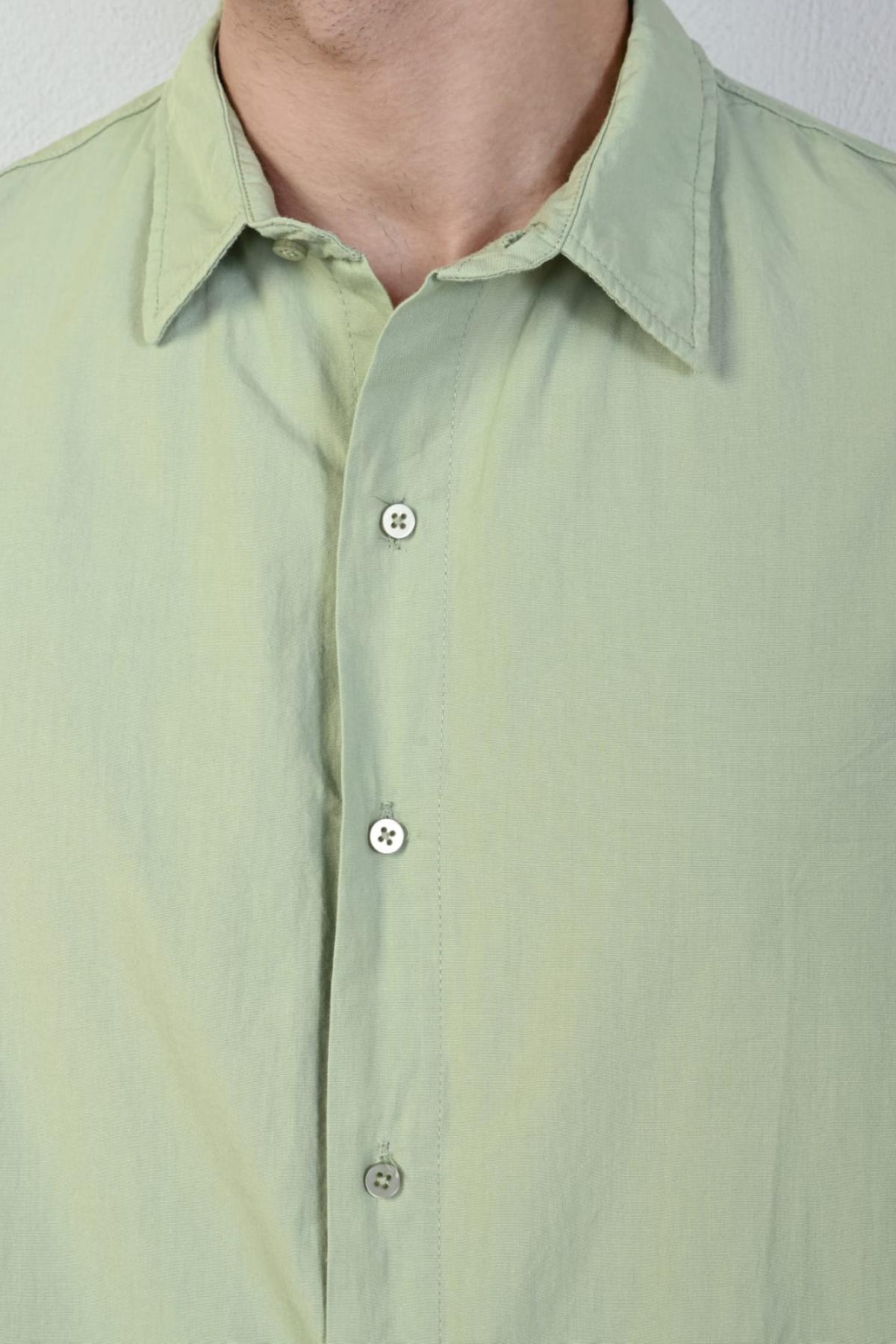 Wholesale Men Pastel Mint Long-Sleeve Shirt 739140