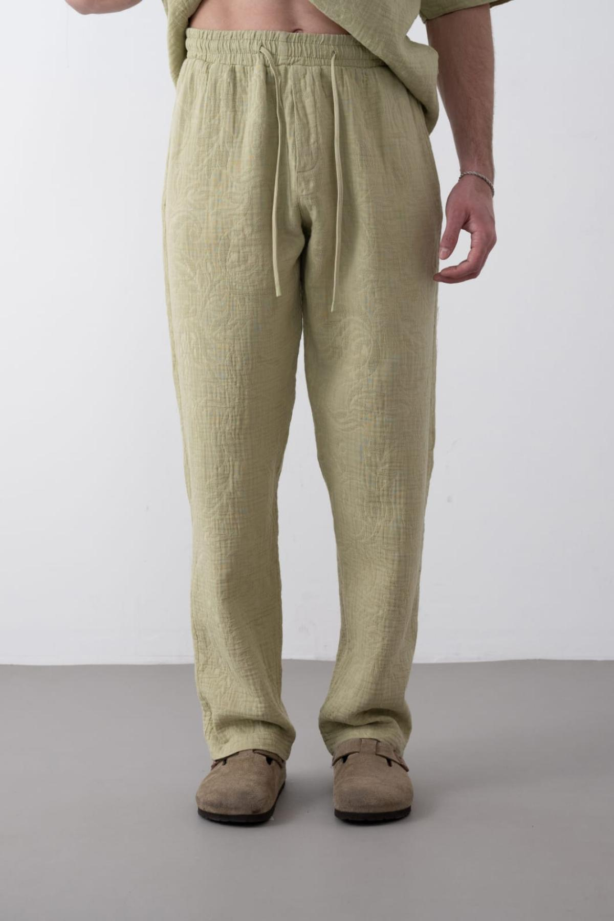 Wholesale Men Pastel Mint Pants 738244