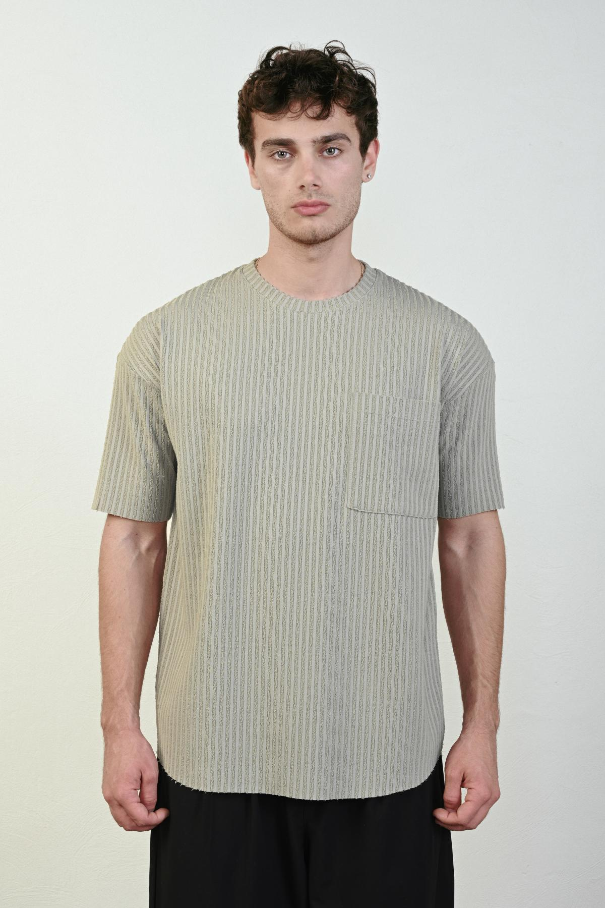 Wholesale Men Pastel Mint T-shirt 721527