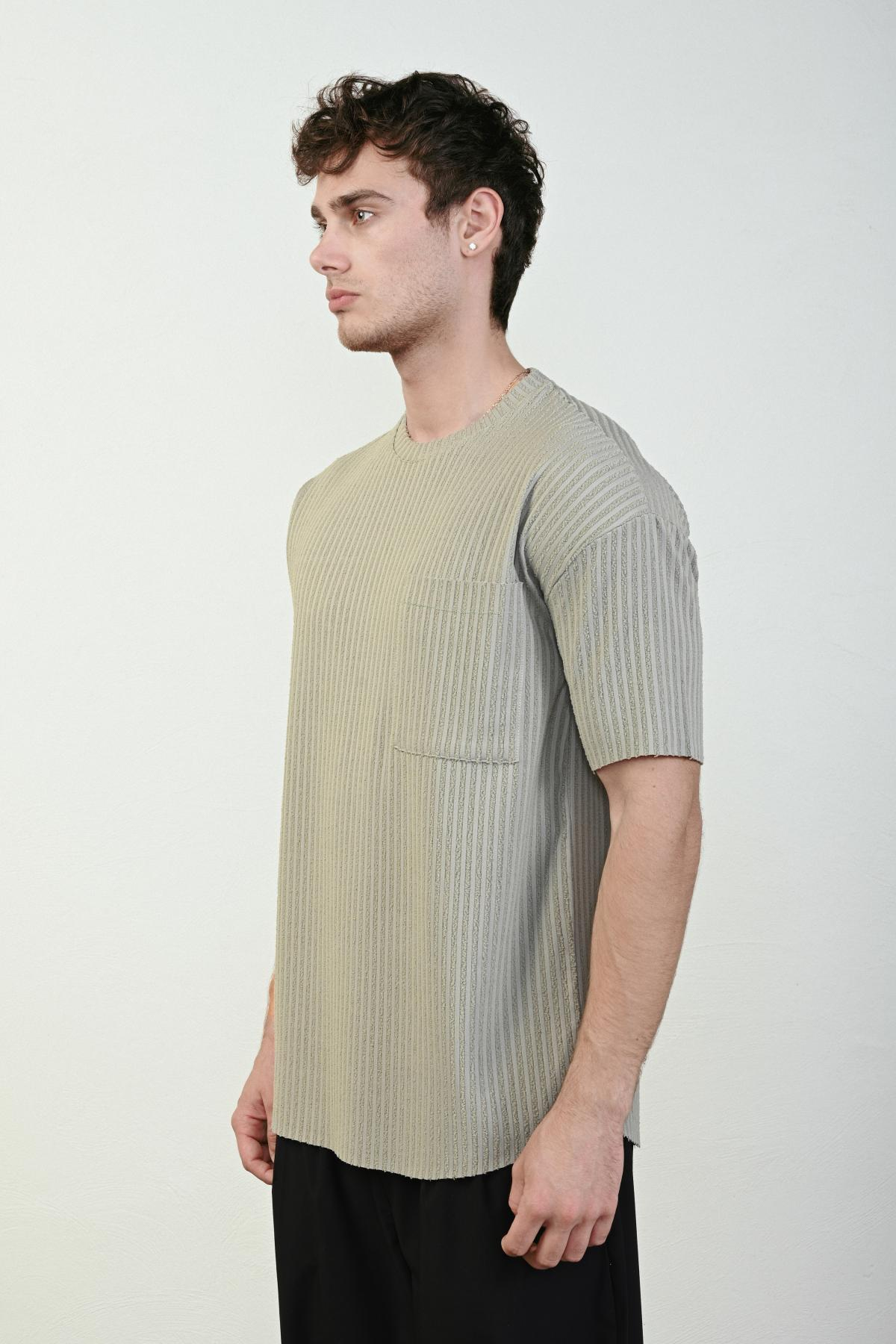 Wholesale Men Pastel Mint T-shirt 721527
