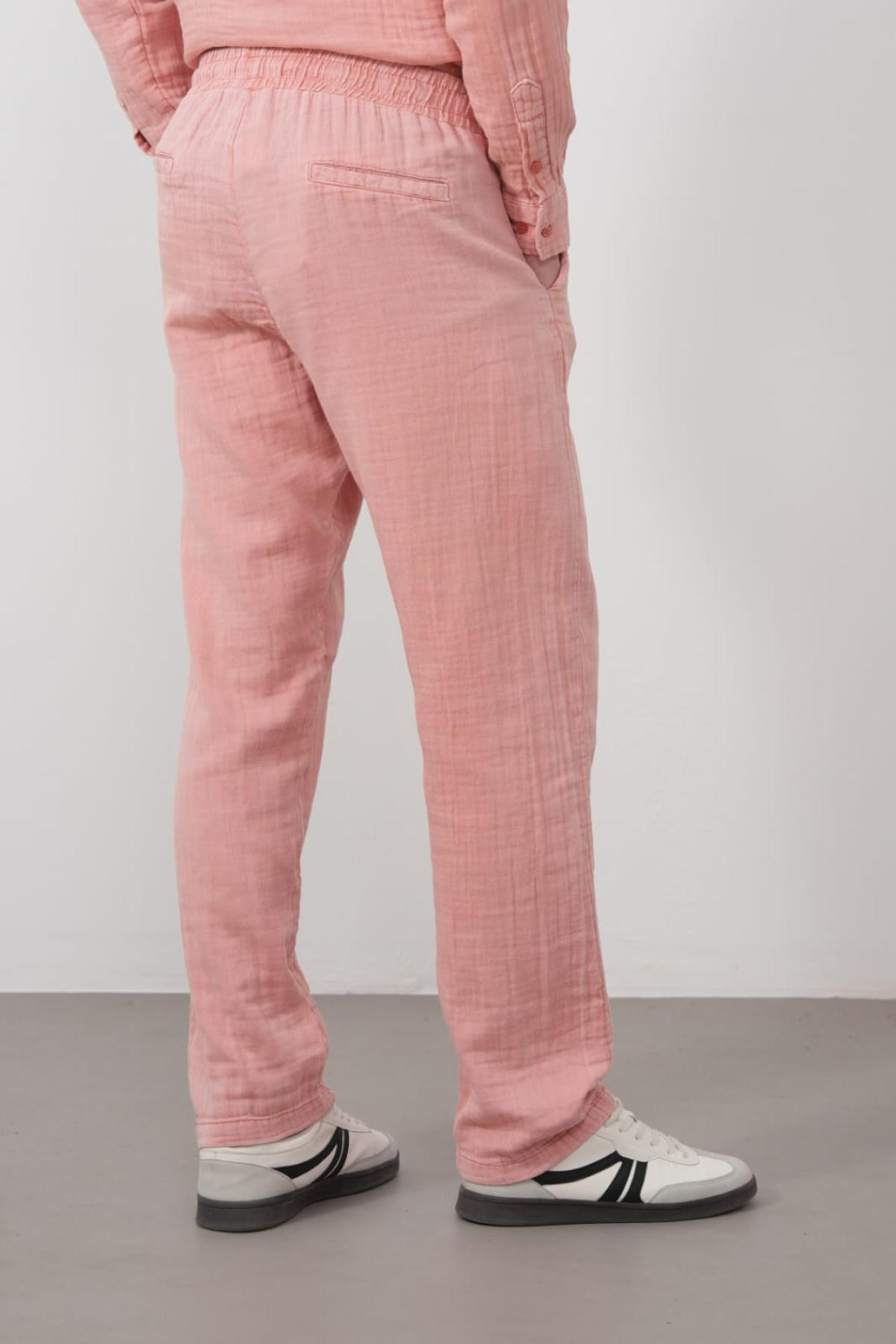 Wholesale Men Rose Pink Pants 738231