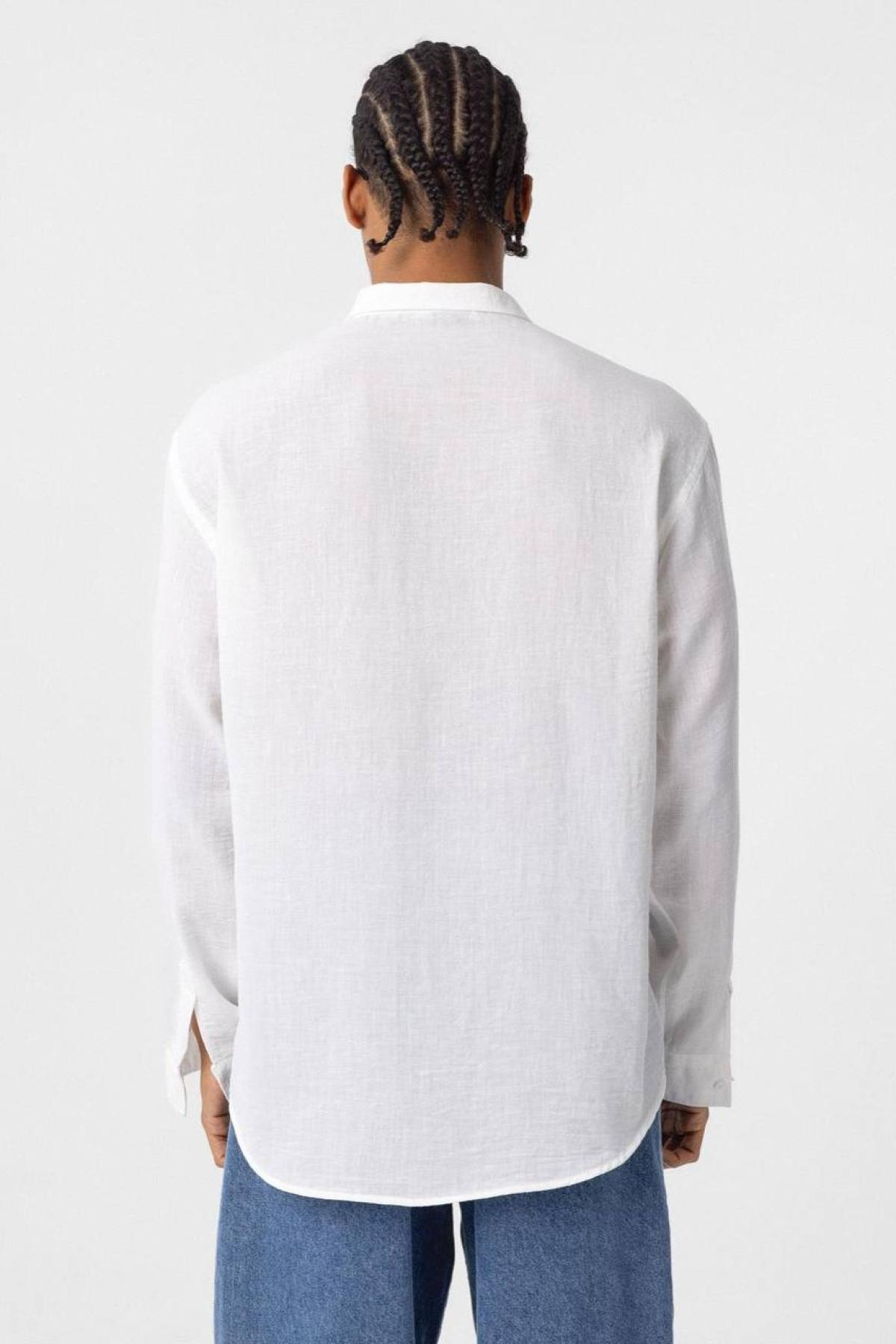 Wholesale Men White Oversize Shirt 731276