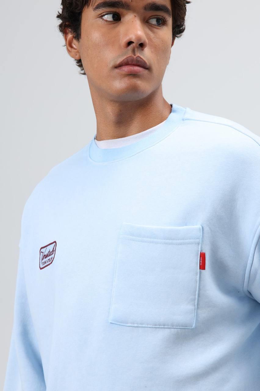 Wholesale Men's Baby Blue Sweatshirt  1604W26-V70-124