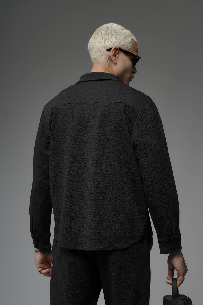 Wholesale Men's Black Shirt and Trouser Suit 1690W26-152