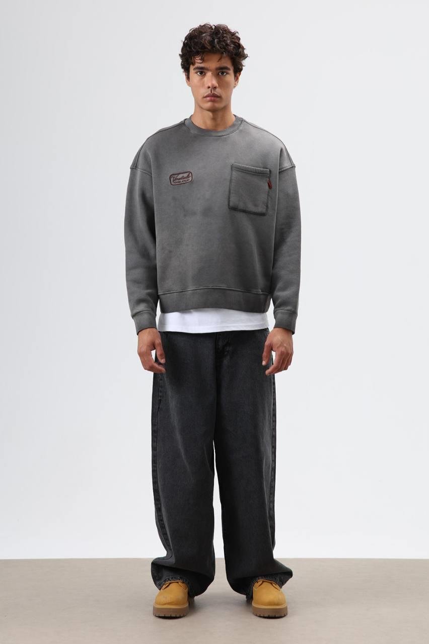 Wholesale Men's Black Sweatshirt  1604W26-V70-124