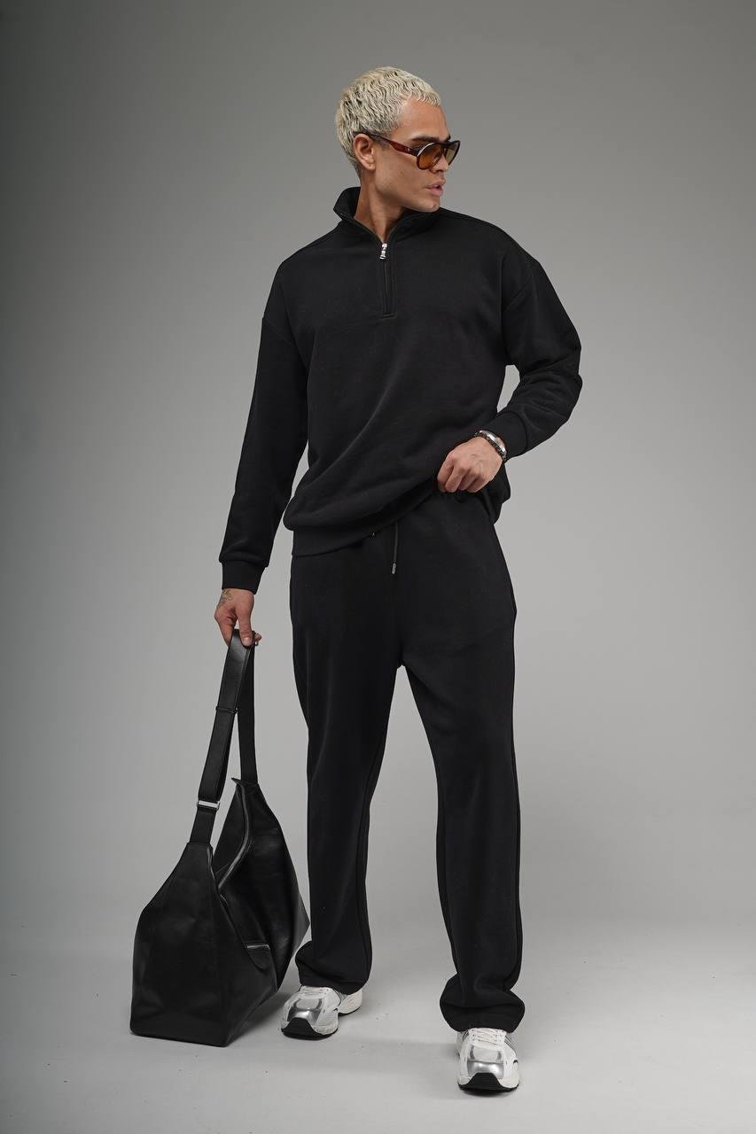 Wholesale Men's Black Tracksuit 1690W26-120
