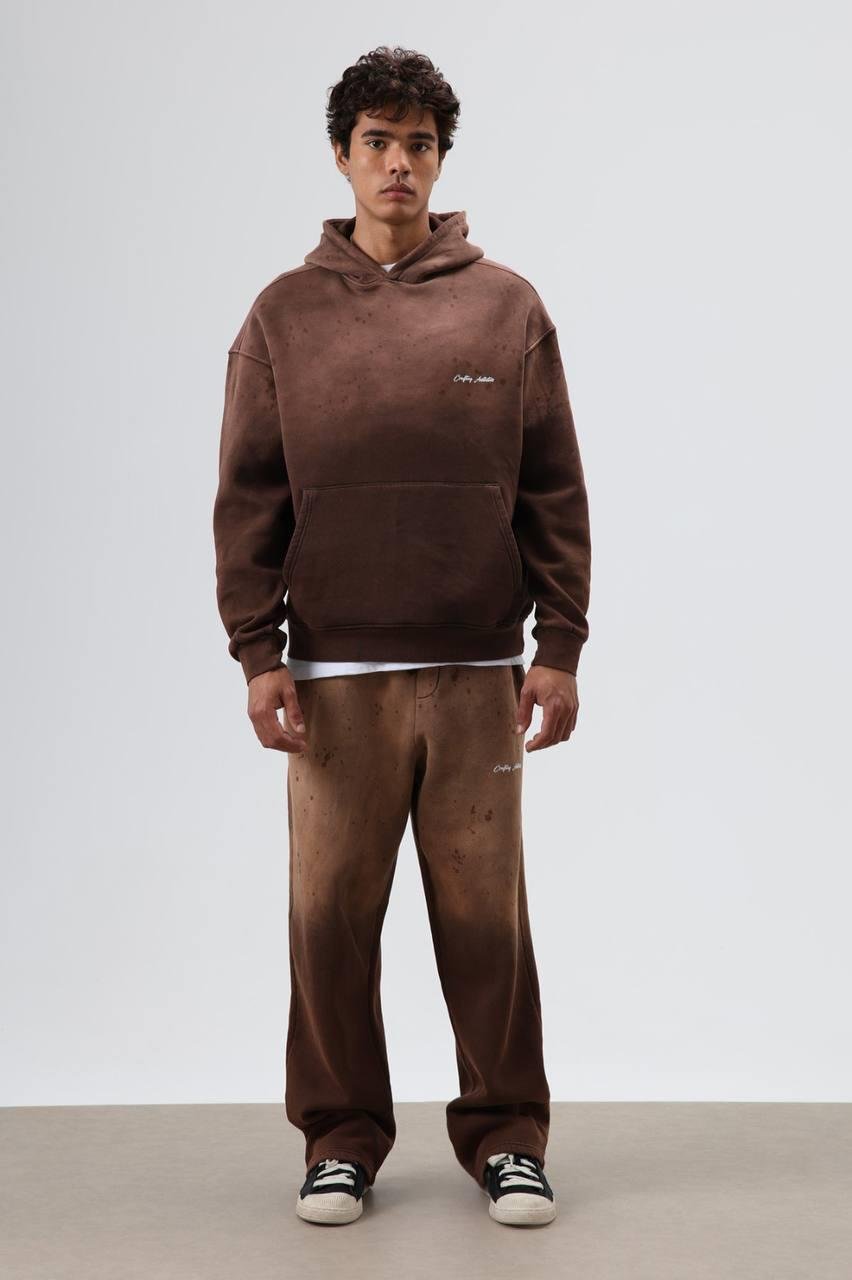 Wholesale Men's Brown Oversize Tracksuit  1604W26-V90-16