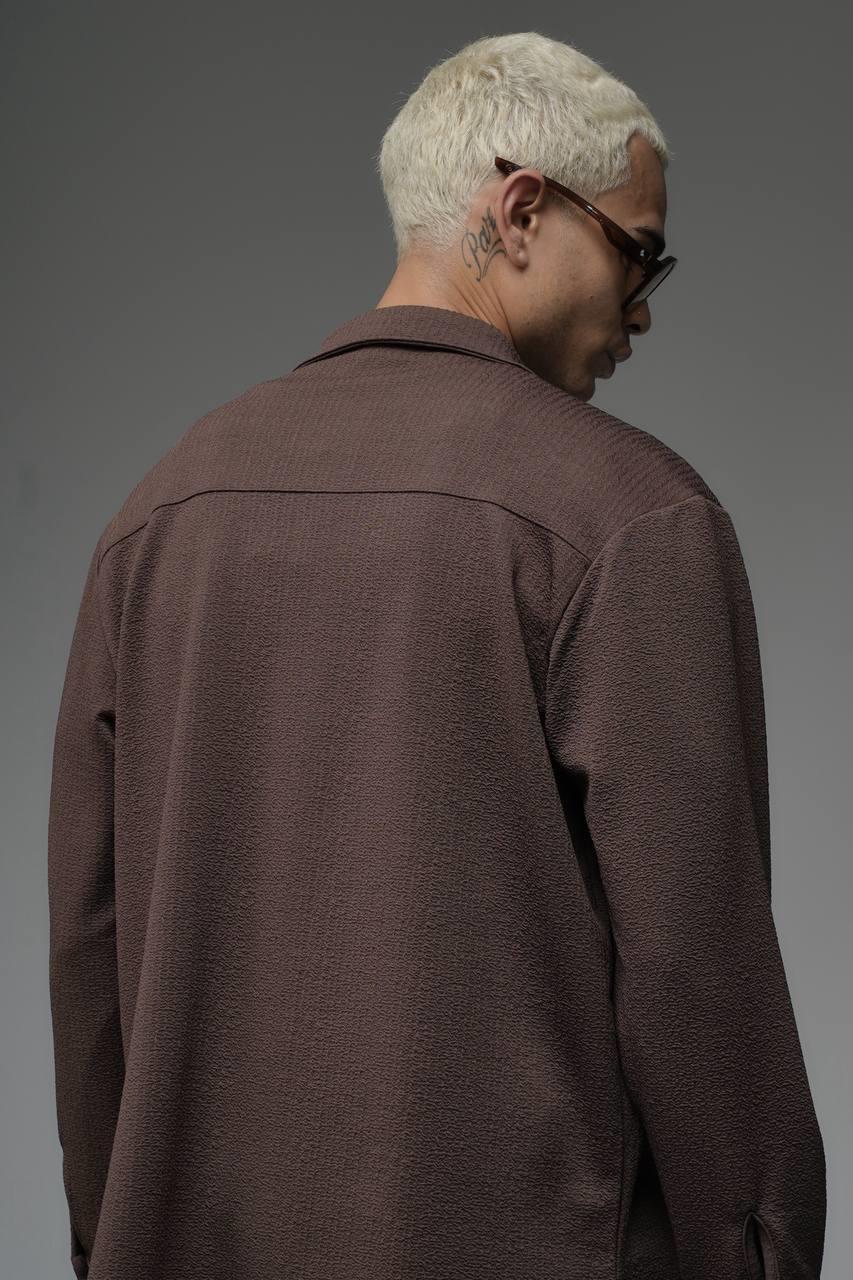 Wholesale Men's Brown Shirt and Trouser Suit 1690W26-152