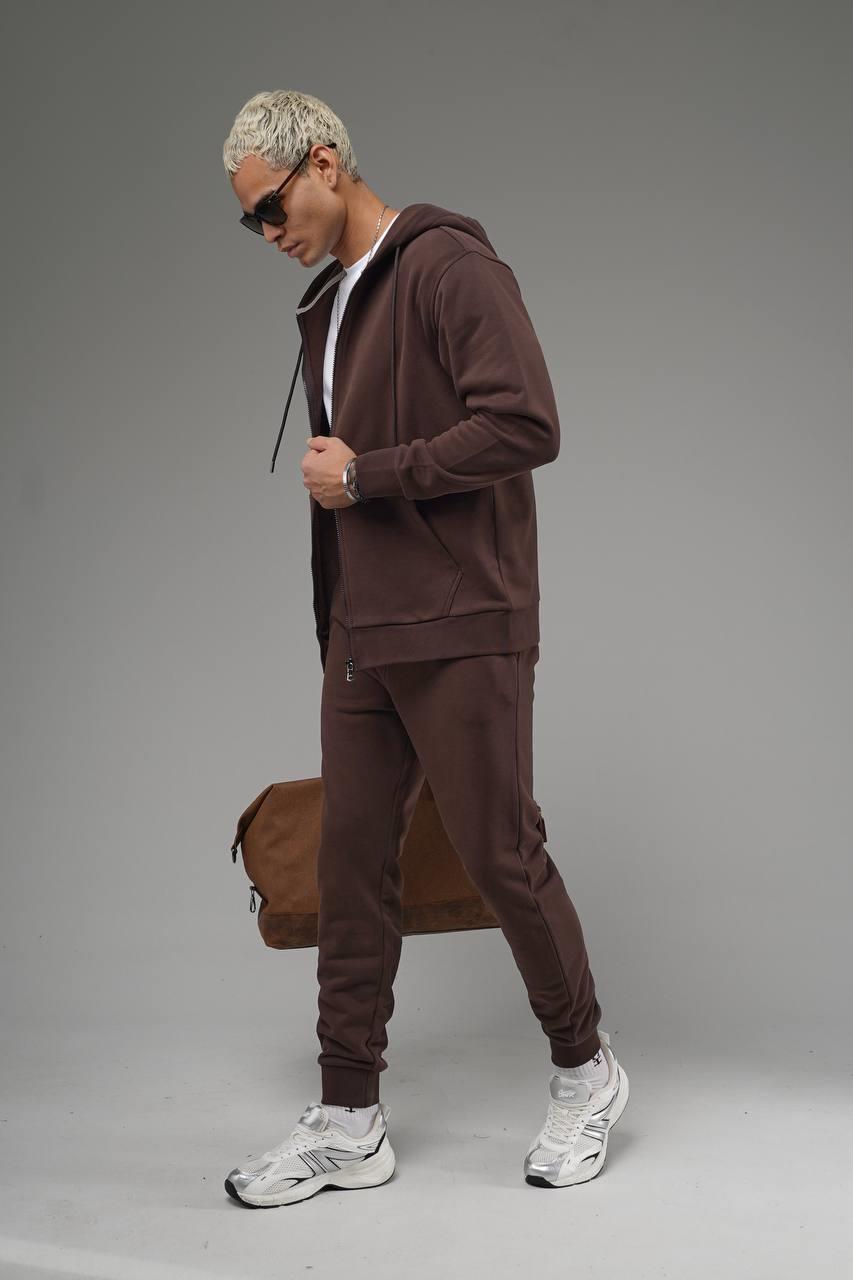 Wholesale Men's Brown Tracksuit 1690W26-121
