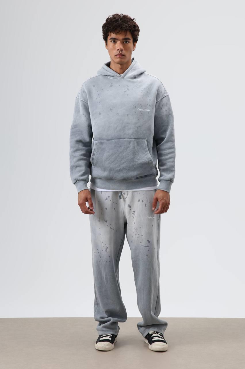 Wholesale Men's Gray Oversize Tracksuit  1604W26-V90-16