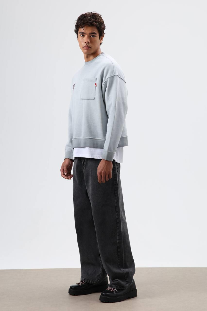 Wholesale Men's Gray Sweatshirt  1604W26-V70-124