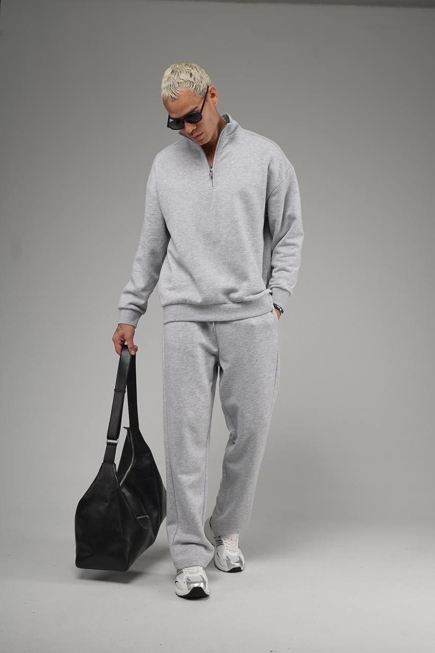 Wholesale Men's Light Gray Tracksuit 1690W26-120
