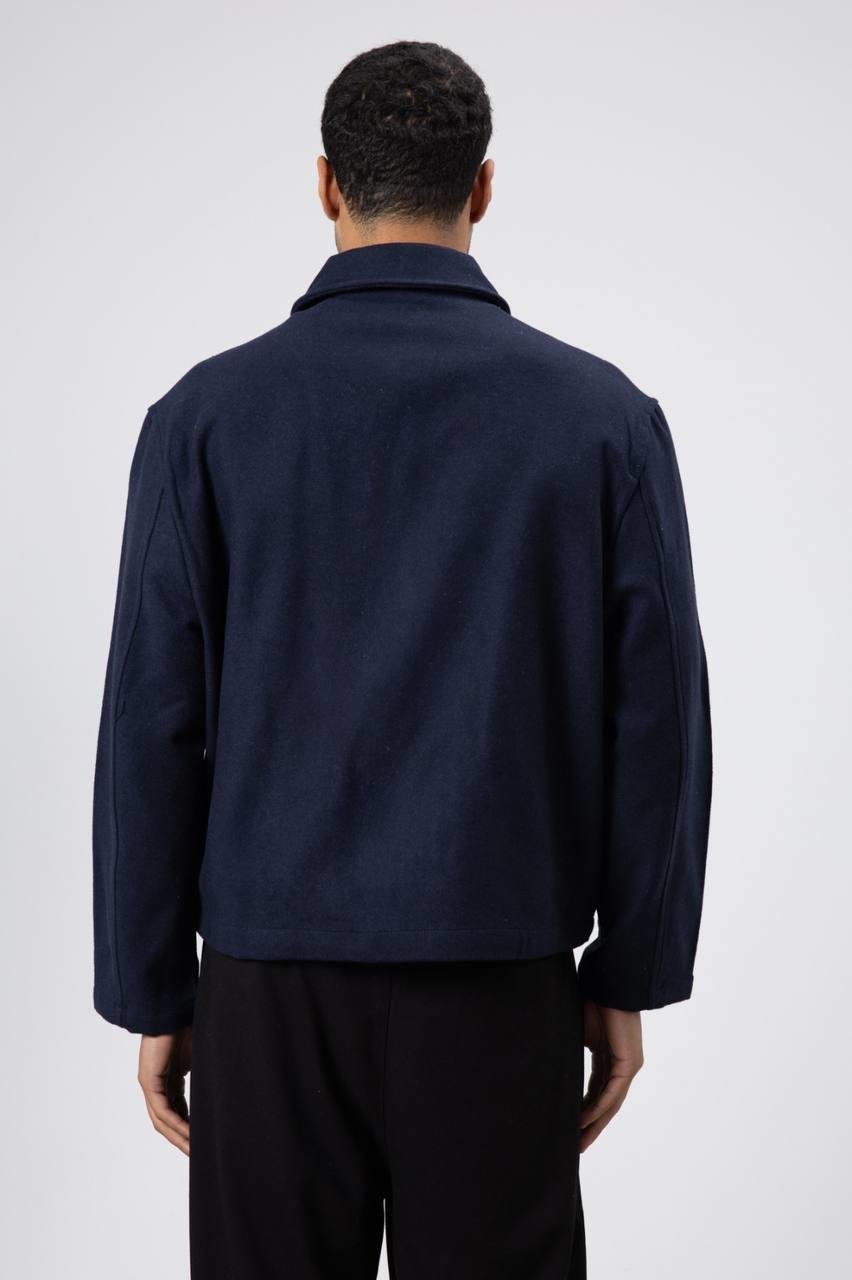 Wholesale Men's Navy Zip-Up Jacket  1604W26-V50-12