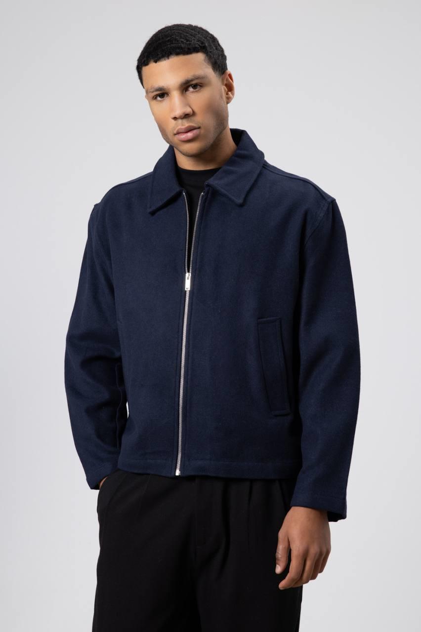 Wholesale Men's Navy Zip-Up Jacket  1604W26-V50-12
