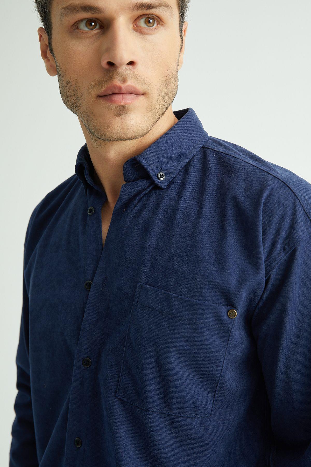 Wholesale Men's Regular Fit Winter Corduroy Shirt  